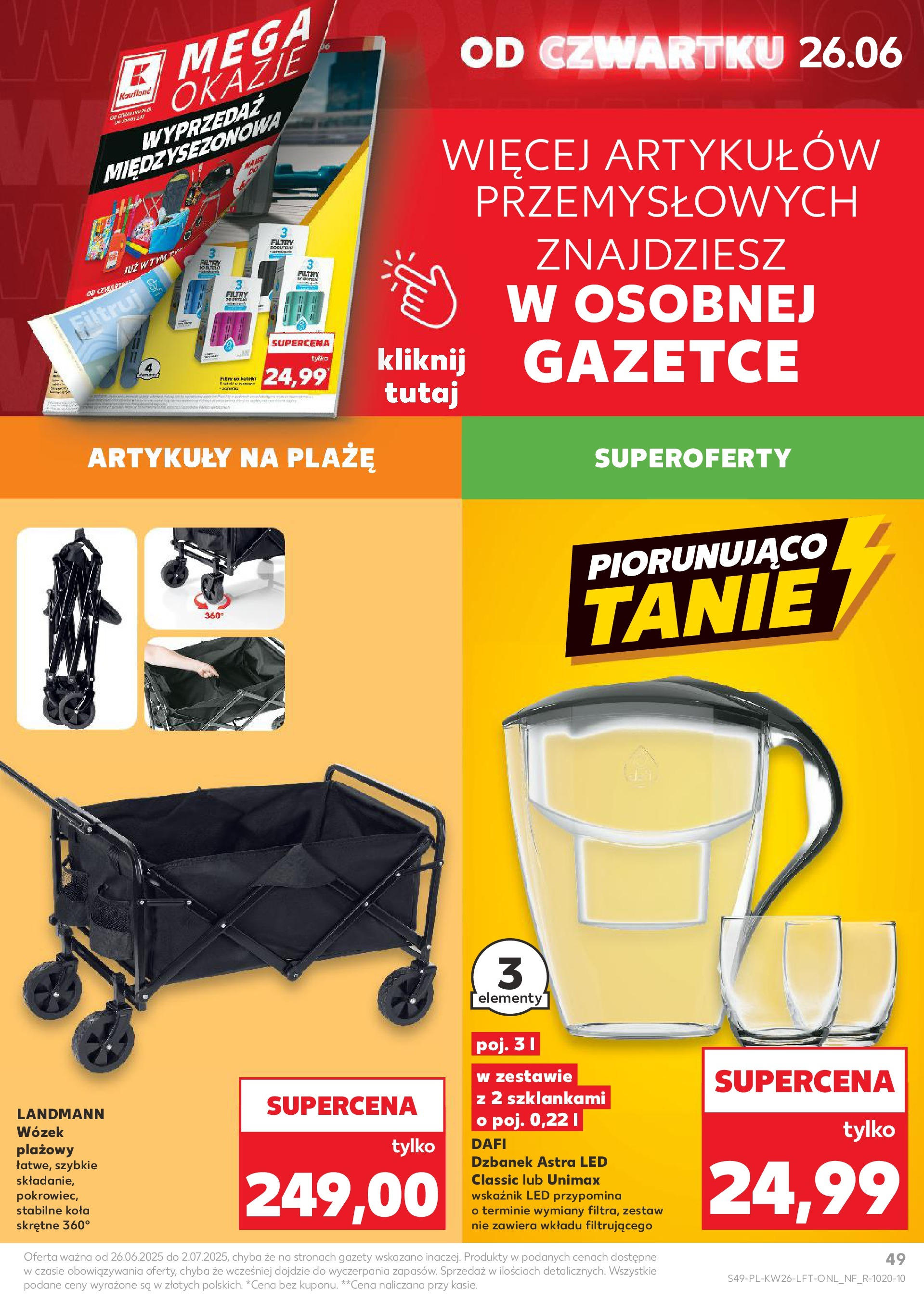 Kaufland gazetka od 26.06.2025 - od jutra PDF | Strona: 49 | Produkty: Dzbanek