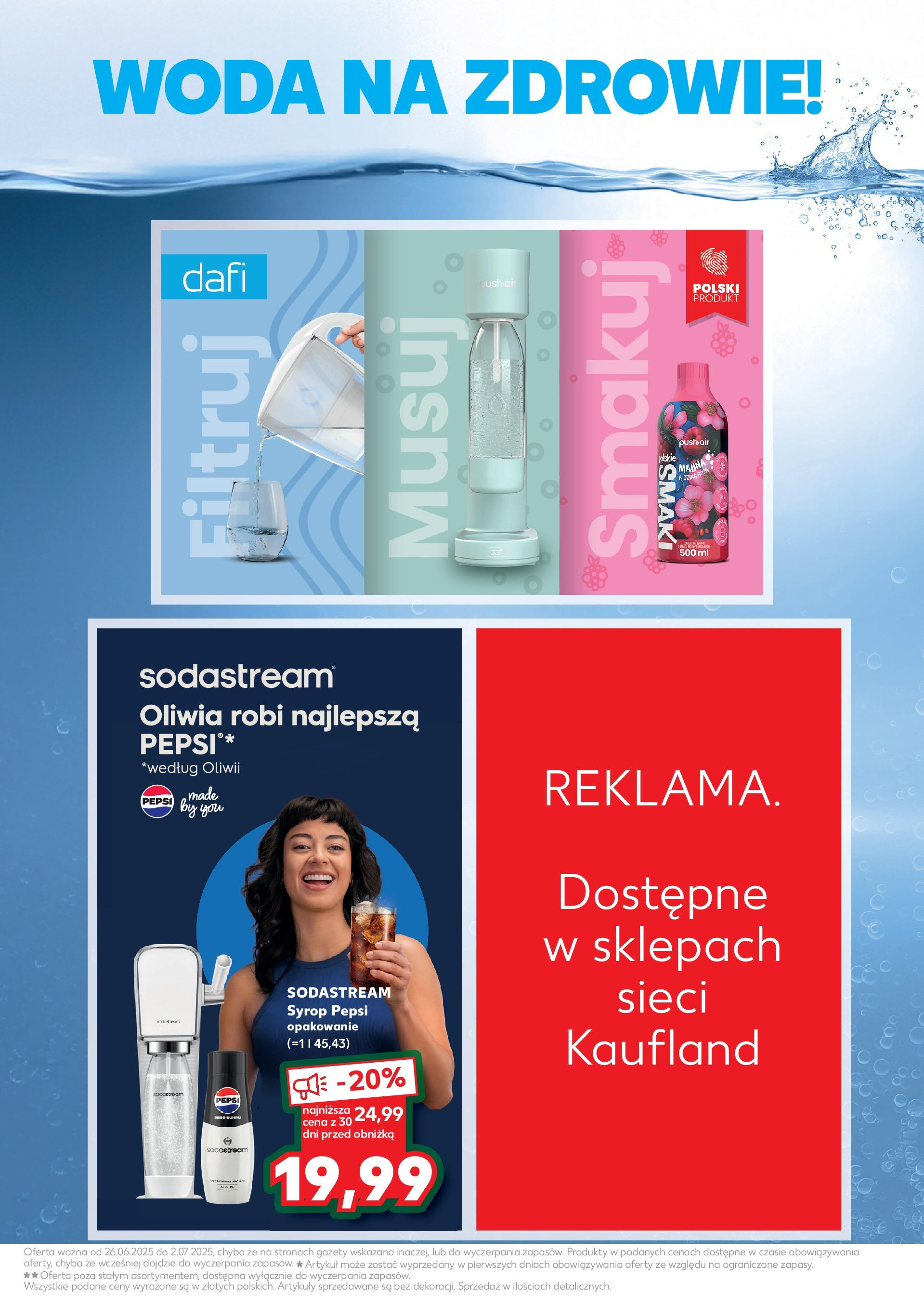 Kaufland gazetka od 26.06.2025 - od jutra PDF | Strona: 51 | Produkty: Syrop, Pepsi, Woda, Sodastream
