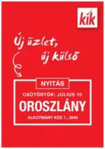 KiK: KiK újság érvényessége 2025.07.09-ig - 2025.07.09 napig