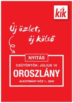 Kik - KiK újság érvényessége 2025.07.09-ig - amely érvényes a következő dátumtól: 06.07.2025