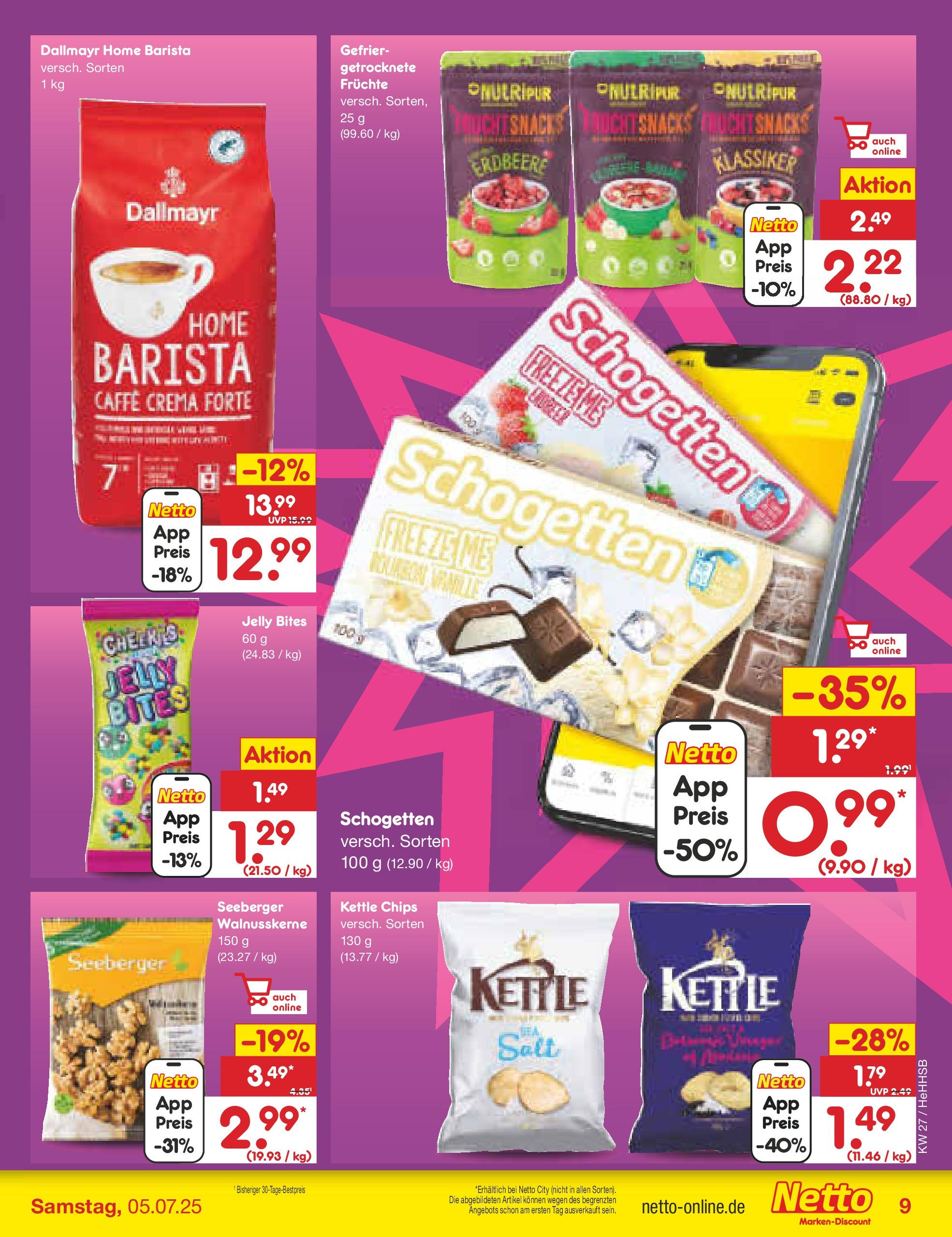 Netto Marken-Discount prospekt Hamburg	 (ab 29.06.2025) » Angebote | Seite: 11 | Produkte: Dallmayr, Schogetten, Chips