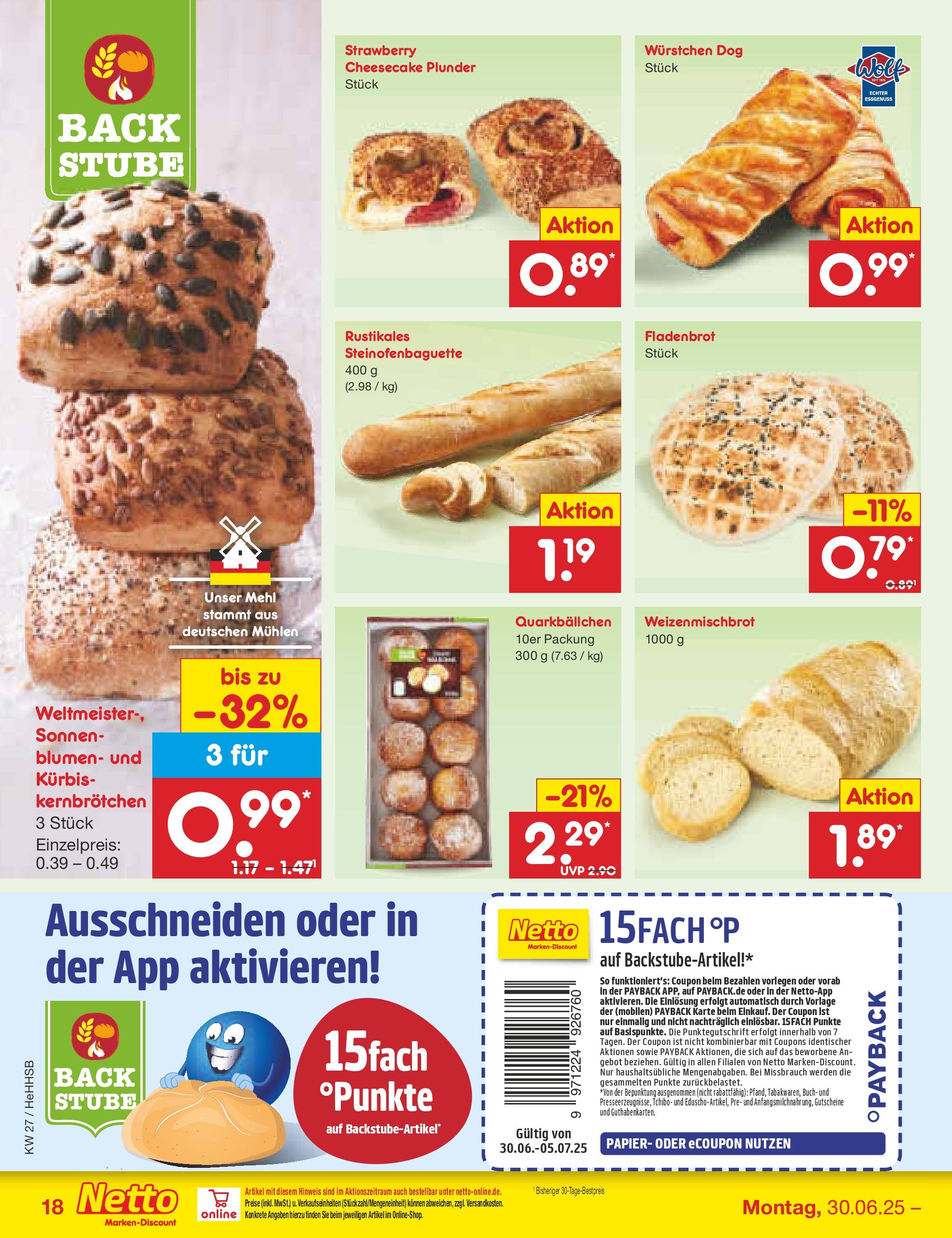 Netto Marken-Discount prospekt Hamburg	 (ab 29.06.2025) » Angebote | Seite: 20 | Produkte: Mehl, Quark, Blumen, Kürbis