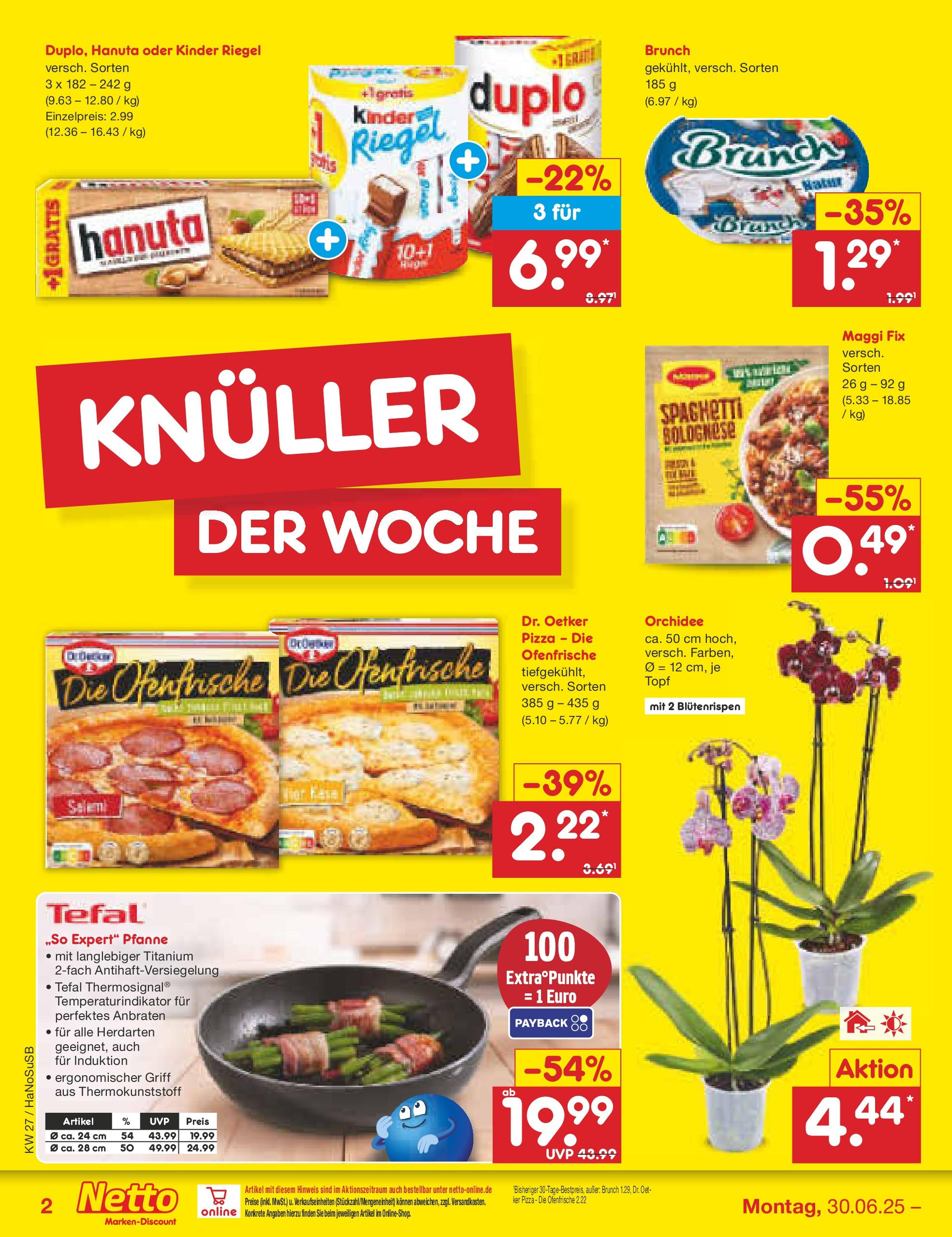 Netto Marken-Discount prospekt Schwerte-Geisecke	 (ab 29.06.2025) » Angebote | Seite: 2 | Produkte: Orchidee, Ofenfrische, Maggi fix, Pizza