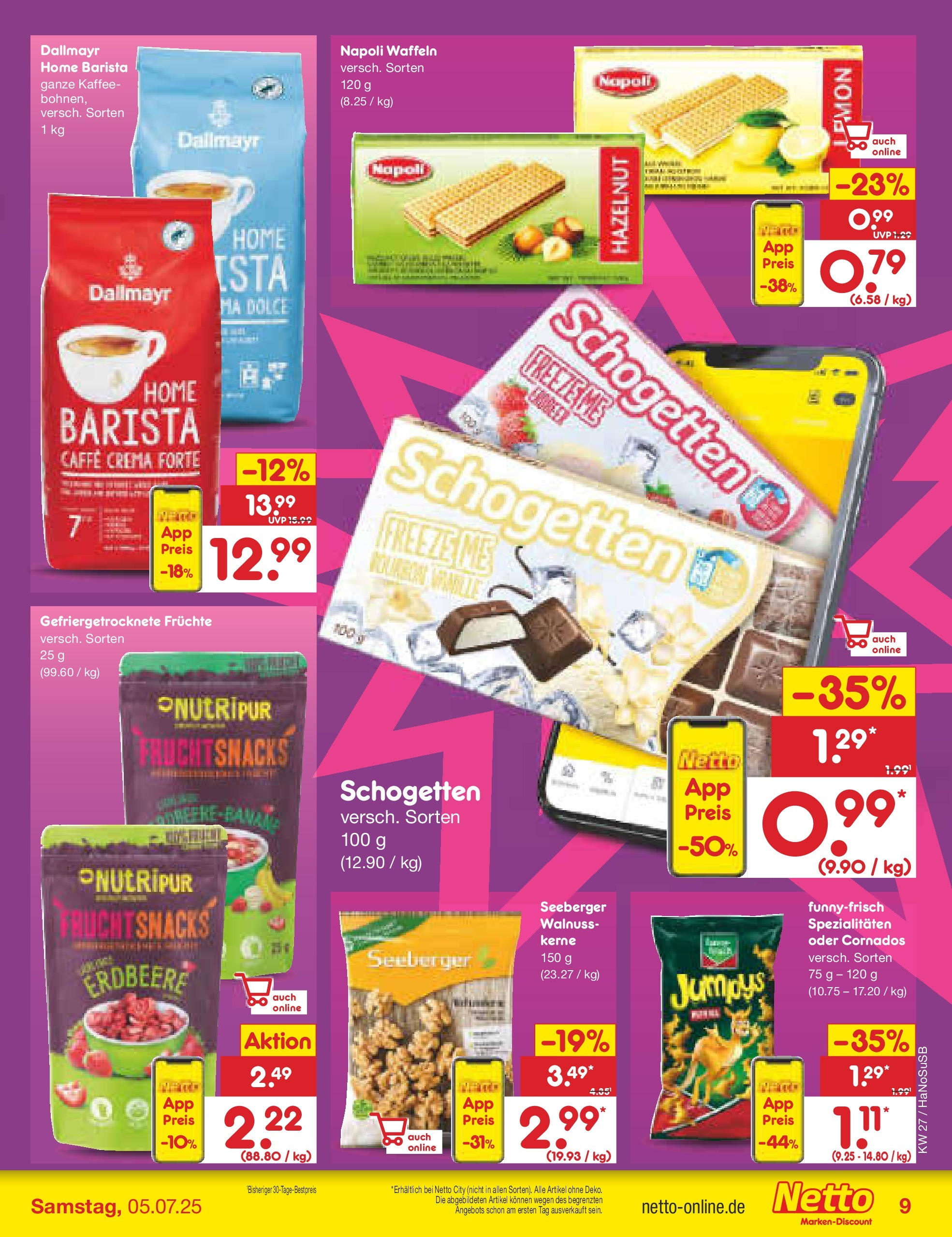Netto Marken-Discount prospekt Schwerte-Geisecke	 (ab 29.06.2025) » Angebote | Seite: 11 | Produkte: Kaffee, Dallmayr, Schogetten, Chips