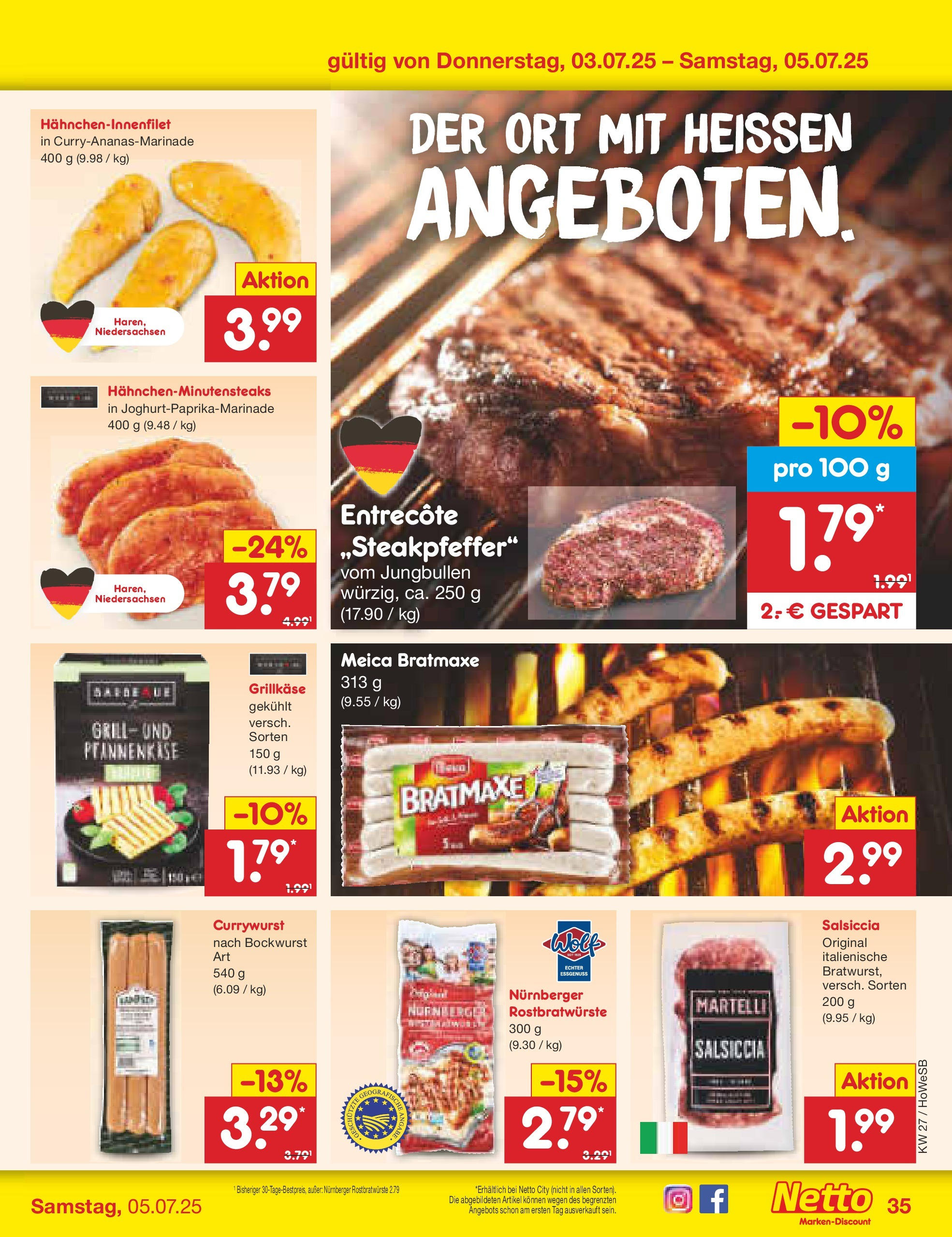 Netto Marken-Discount prospekt Hannover	 (ab 29.06.2025) » Angebote | Seite: 55 | Produkte: Grill, Entrecote, Meica, Steak