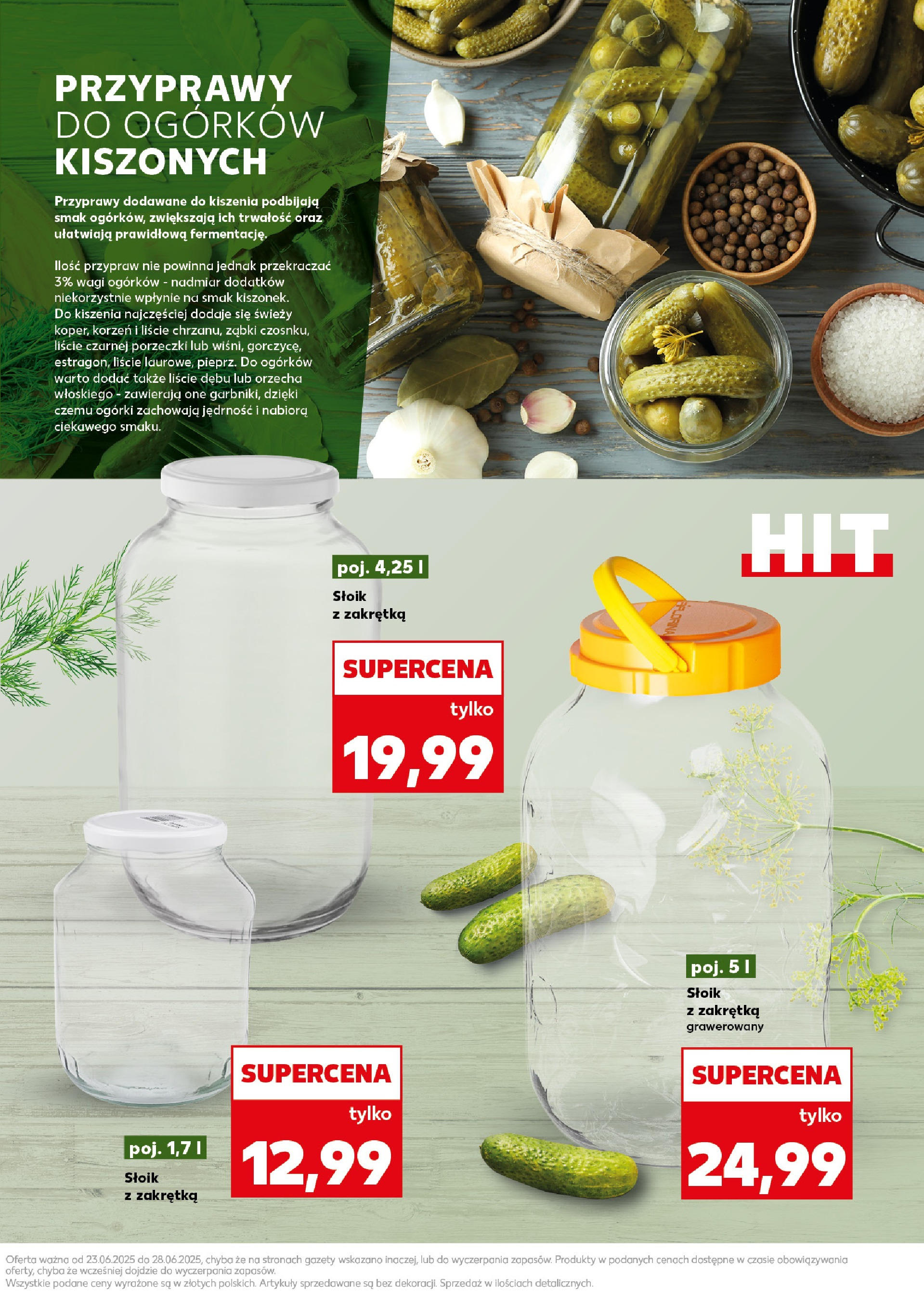 Kaufland gazetka - Gotowanie od 23.06.2025 - od jutra PDF | Strona: 3 | Produkty: Ogórki, Przyprawy