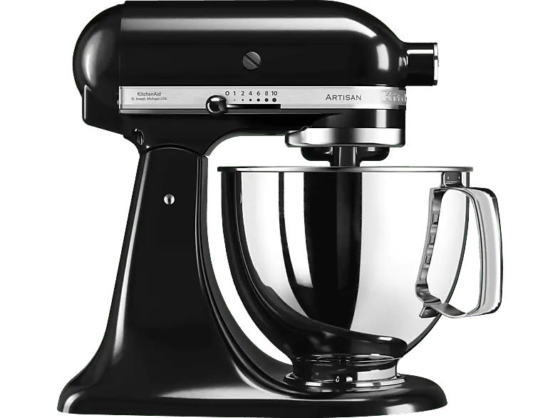 Kitchen Aid 5KSM125EOB Artisan Küchenmaschine mit kippbarem Motorkopf Onyx Schwarz