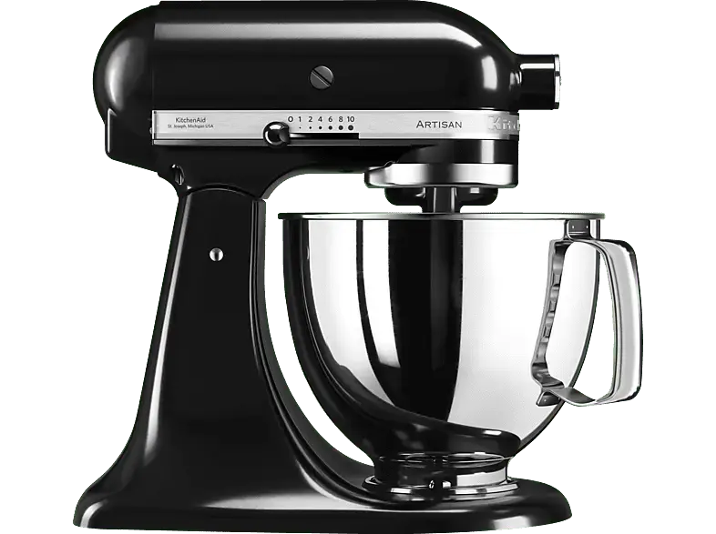 Kitchen Aid 5KSM125EOB Artisan Küchenmaschine mit kippbarem Motorkopf Onyx Schwarz