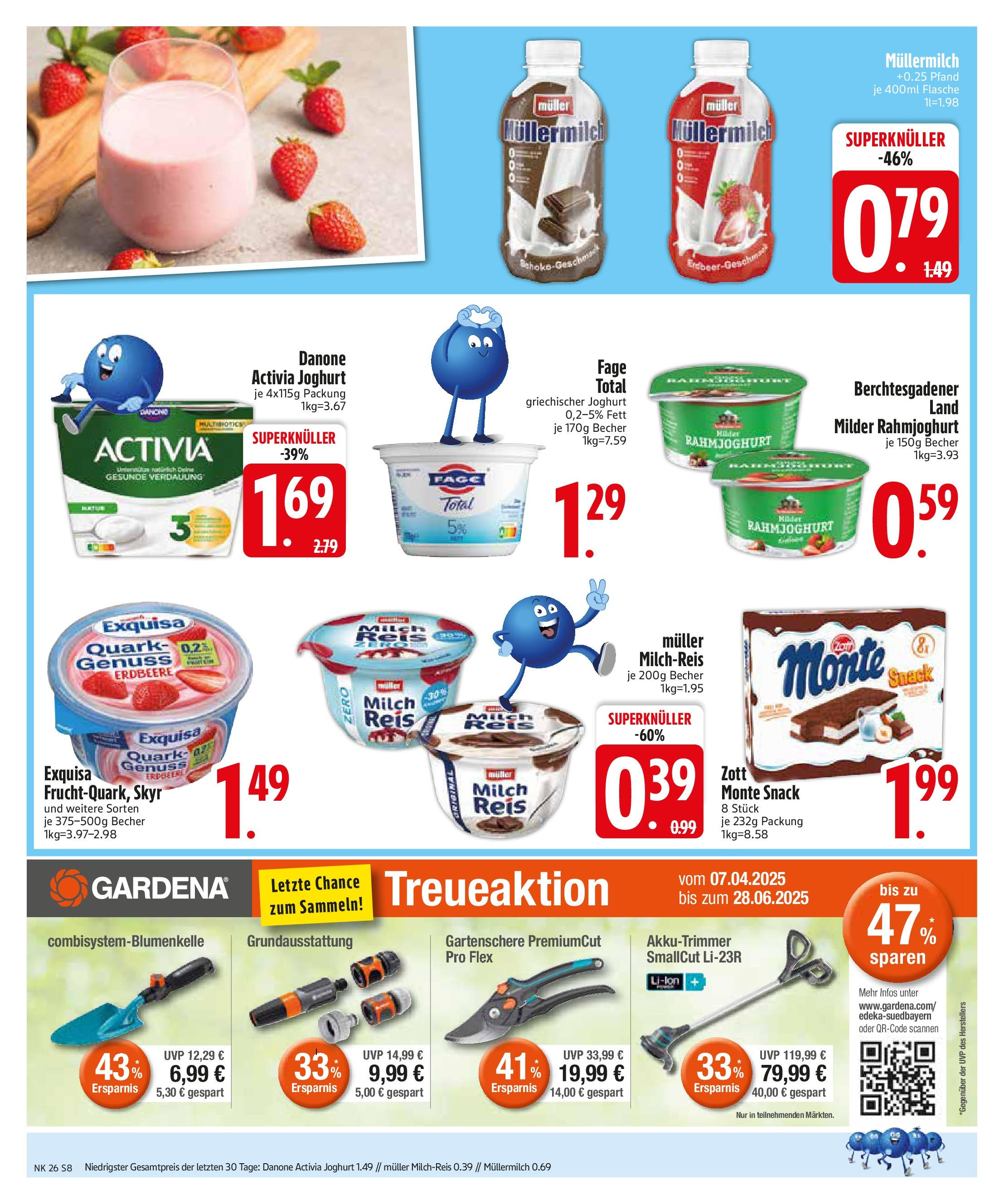 Edeka prospekt Rötz	 (ab 22.06.2025) » Angebote Online | Seite: 8 | Produkte: Quark, Pudding, Skyr, Exquisa