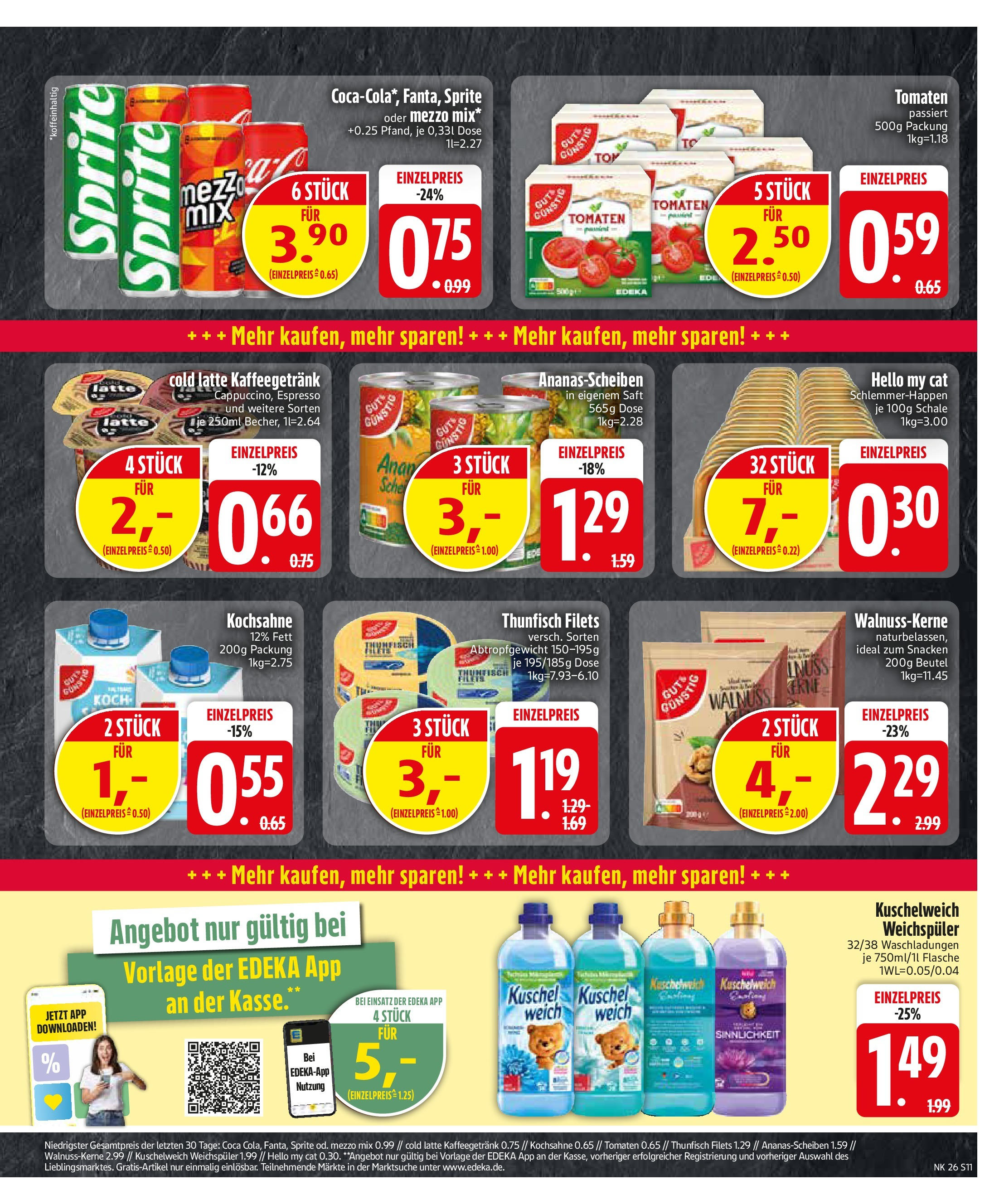 Edeka prospekt Rötz	 (ab 22.06.2025) » Angebote Online | Seite: 11 | Produkte: Sprite, Tomaten, Weichspüler, Saft