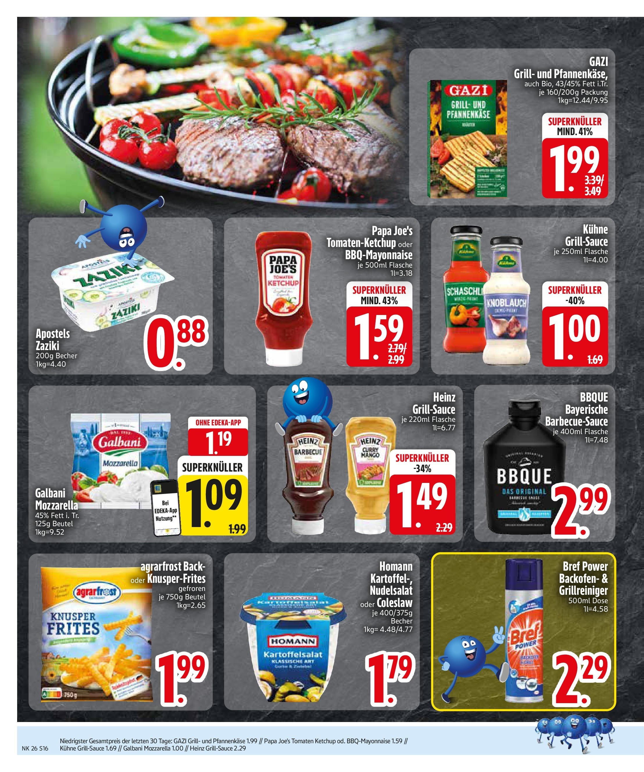 Edeka prospekt Rötz	 (ab 22.06.2025) » Angebote Online | Seite: 16 | Produkte: Grill, Mozzarella, Tomaten, Knoblauch
