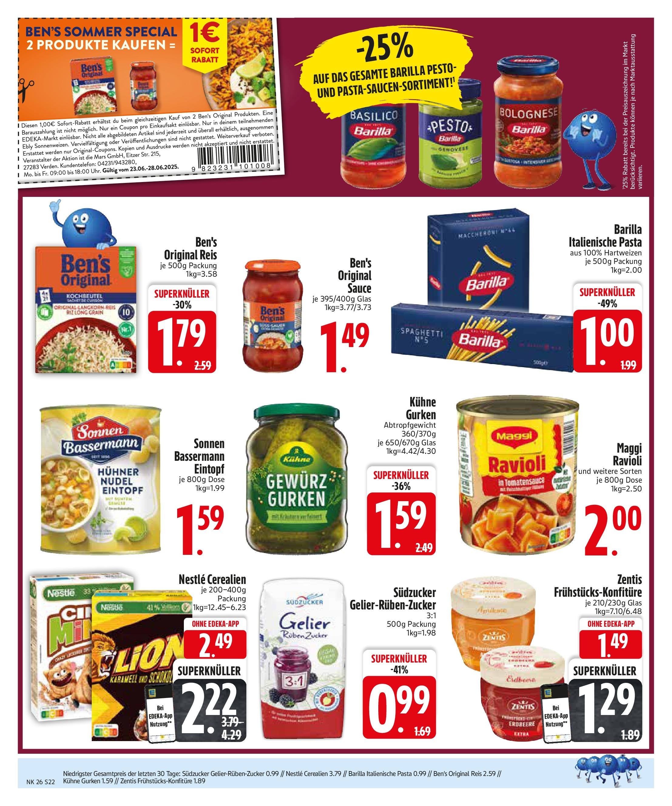 Edeka prospekt Rötz	 (ab 22.06.2025) » Angebote Online | Seite: 22 | Produkte: Maggi, Barilla, Pasta, Reis