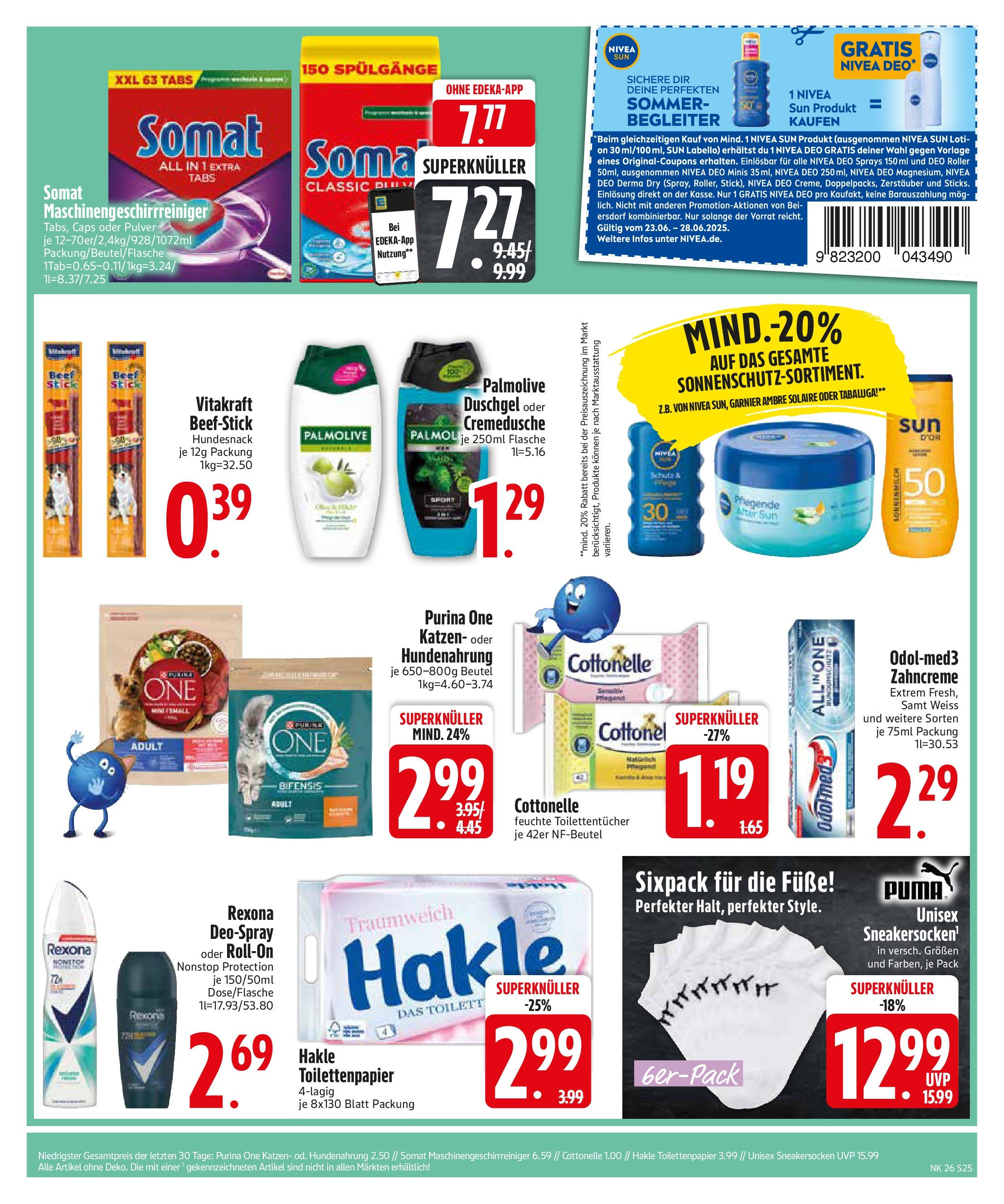 Edeka prospekt Rötz	 (ab 22.06.2025) » Angebote Online | Seite: 25 | Produkte: Deodorant, Shower Gel, After Sun, Toilettenpapier