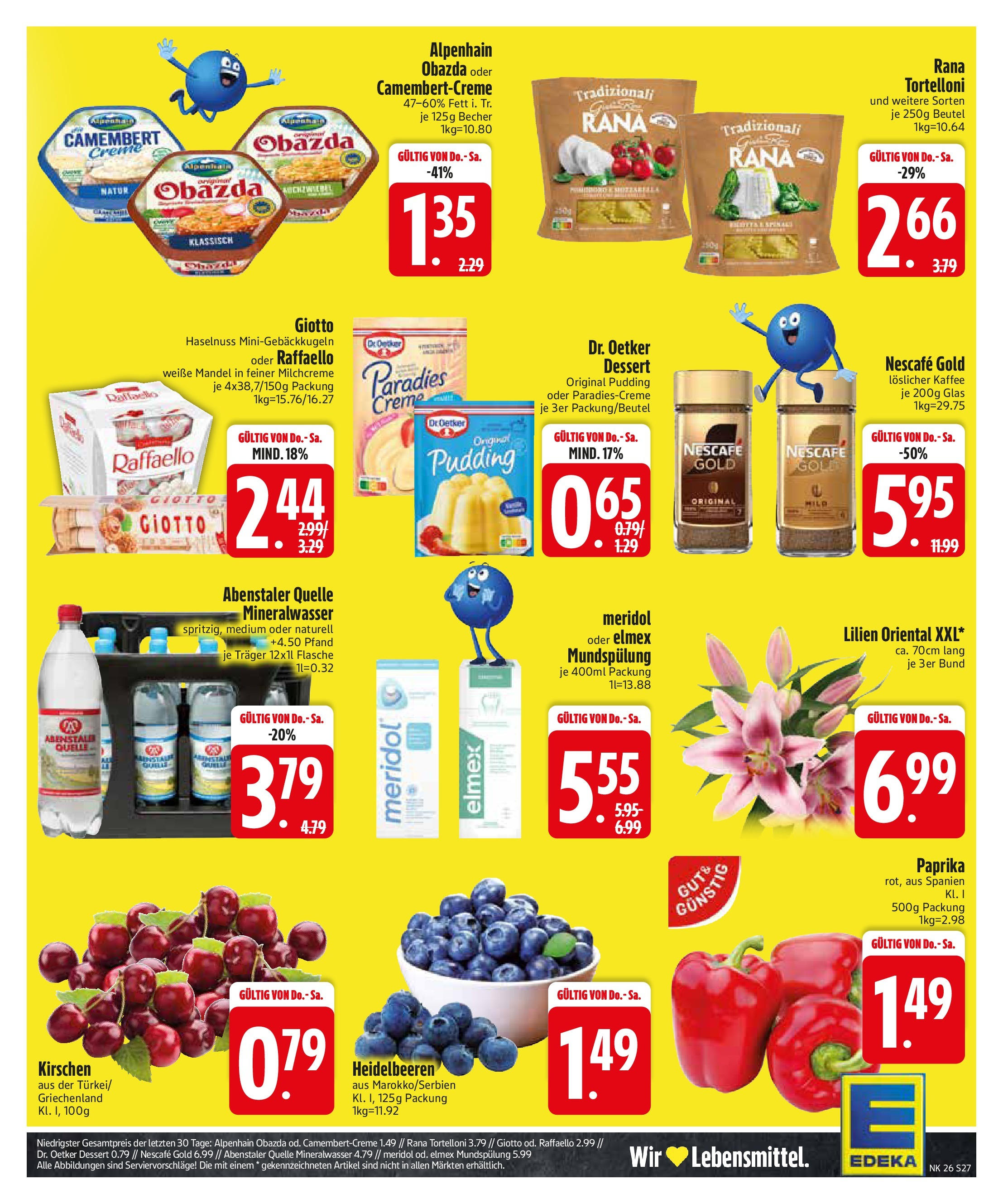 Edeka prospekt Rötz	 (ab 22.06.2025) » Angebote Online | Seite: 27 | Produkte: Nescafe, Kaffee, Heidelbeeren, Nescafe gold