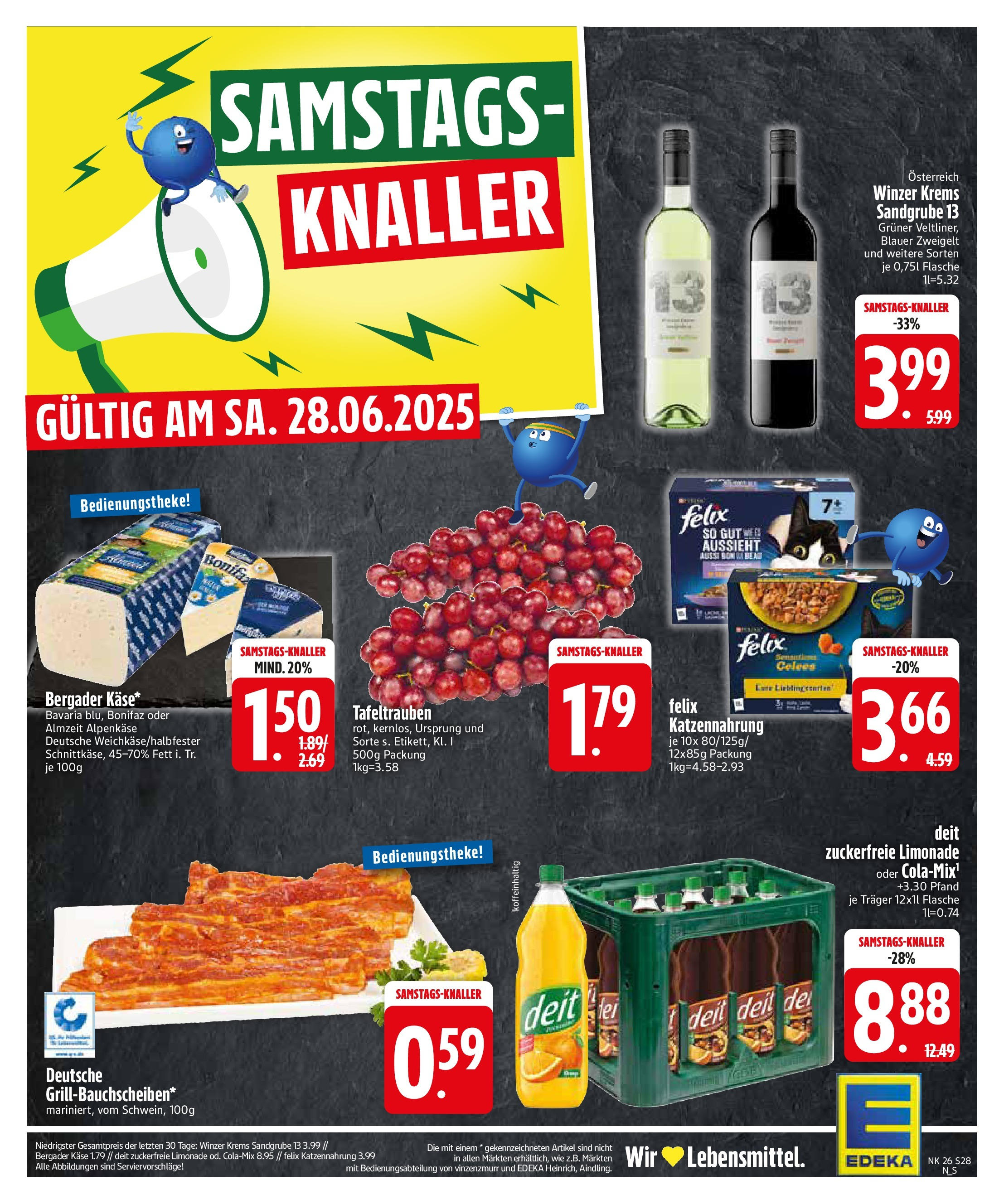 Edeka prospekt Rötz	 (ab 22.06.2025) » Angebote Online | Seite: 28 | Produkte: Käse, Limonade