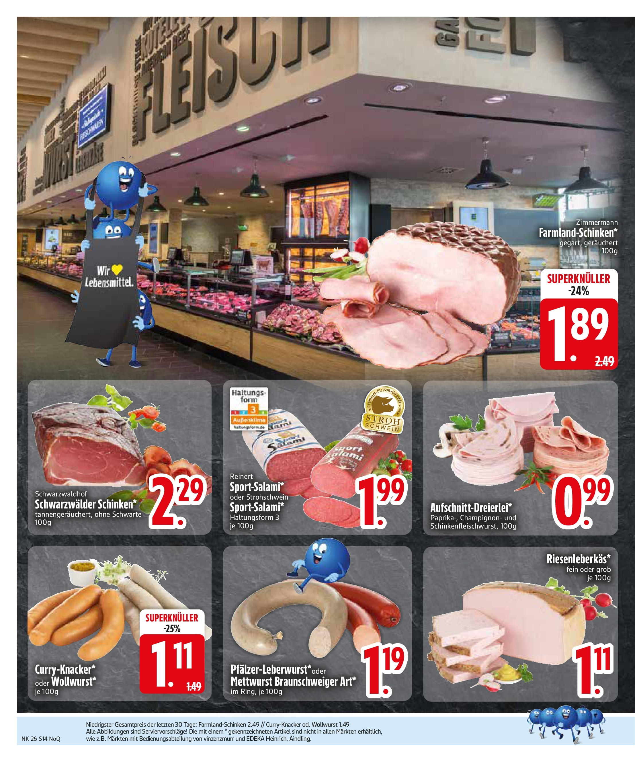 Edeka prospekt Rötz	 (ab 22.06.2025) » Angebote Online | Seite: 14 | Produkte: Salami