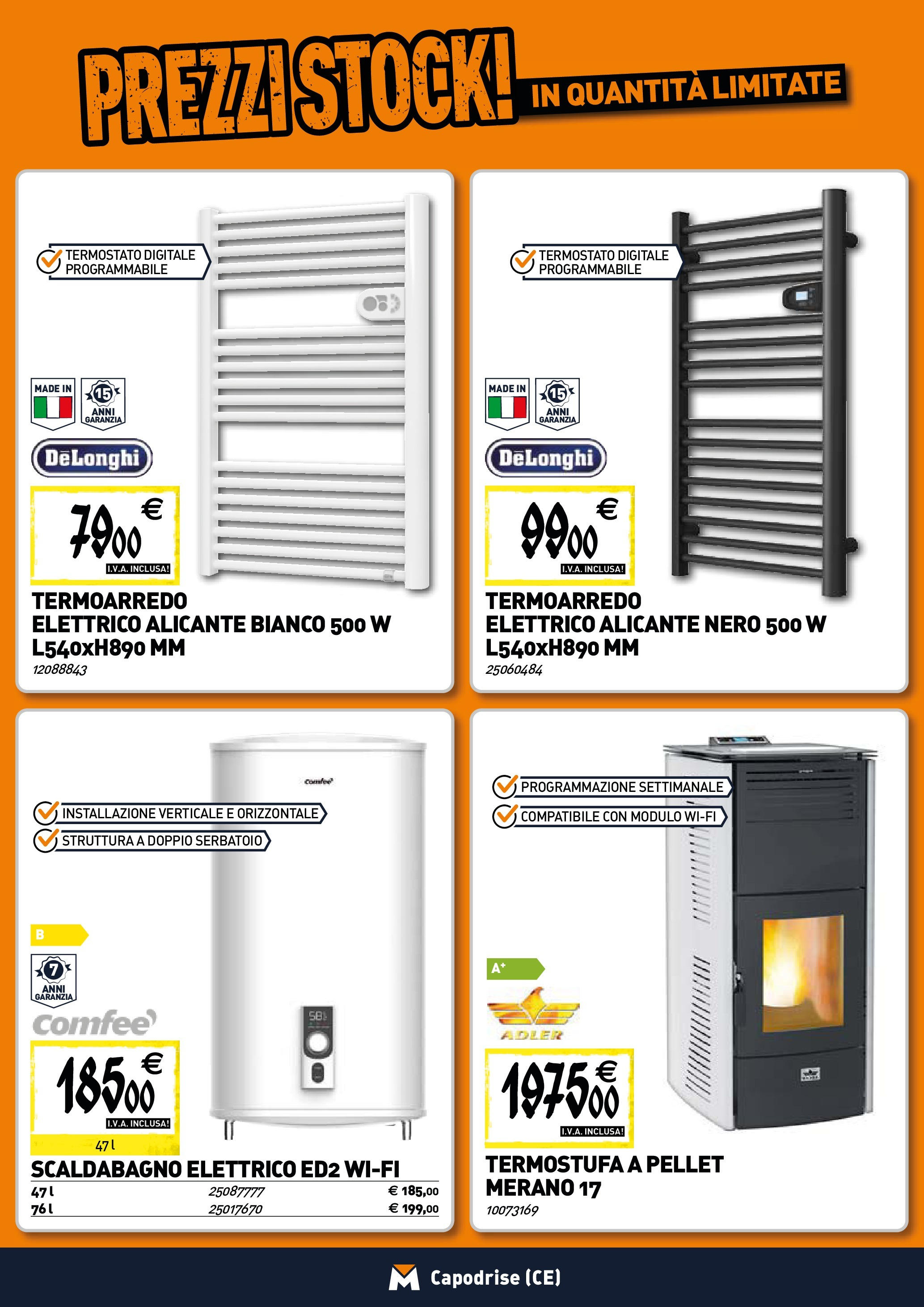 TECNOMAT - Straordinari prezzi stock! dal 25/06/2025 anteprima > nuovo offerte!β³ | Pagina: 7 | Prodotti: Pellet, Scaldabagno Nuovo TECNOMAT - Straordinari prezzi stock! dal 25/06/2025 > offerte anteprima ποΈ | Pagina: 7 | Prodotti: Pellet, Scaldabagno