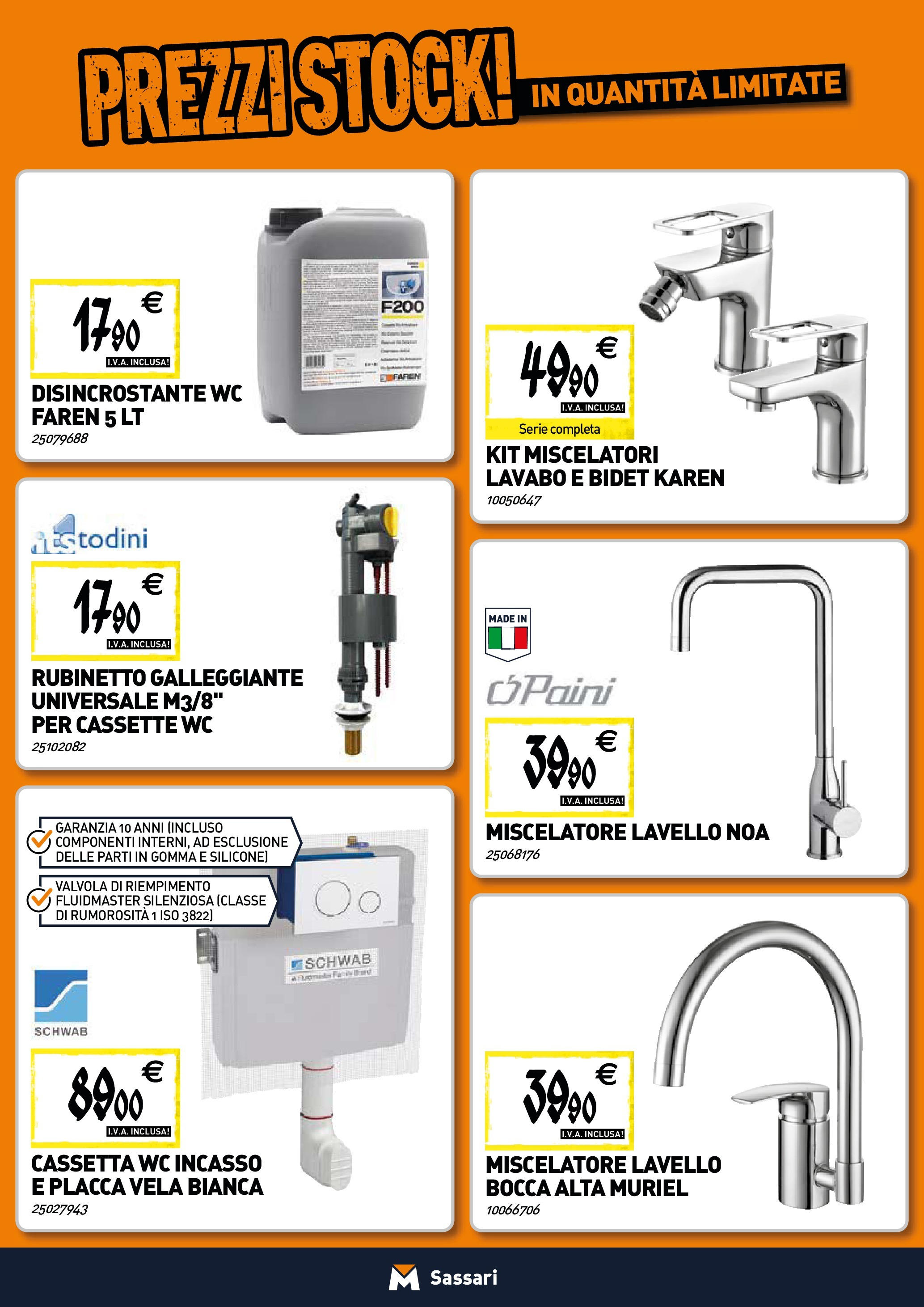 TECNOMAT - Straordinari prezzi stock! dal 25/06/2025 anteprima > nuovo offerte!β³ | Pagina: 4 | Prodotti: Lavello, Miscelatore, Silicone, WC Nuovo TECNOMAT - Straordinari prezzi stock! dal 25/06/2025 > offerte anteprima ποΈ | Pagina: 4 | Prodotti: Lavello, Miscelatore, Silicone, WC
