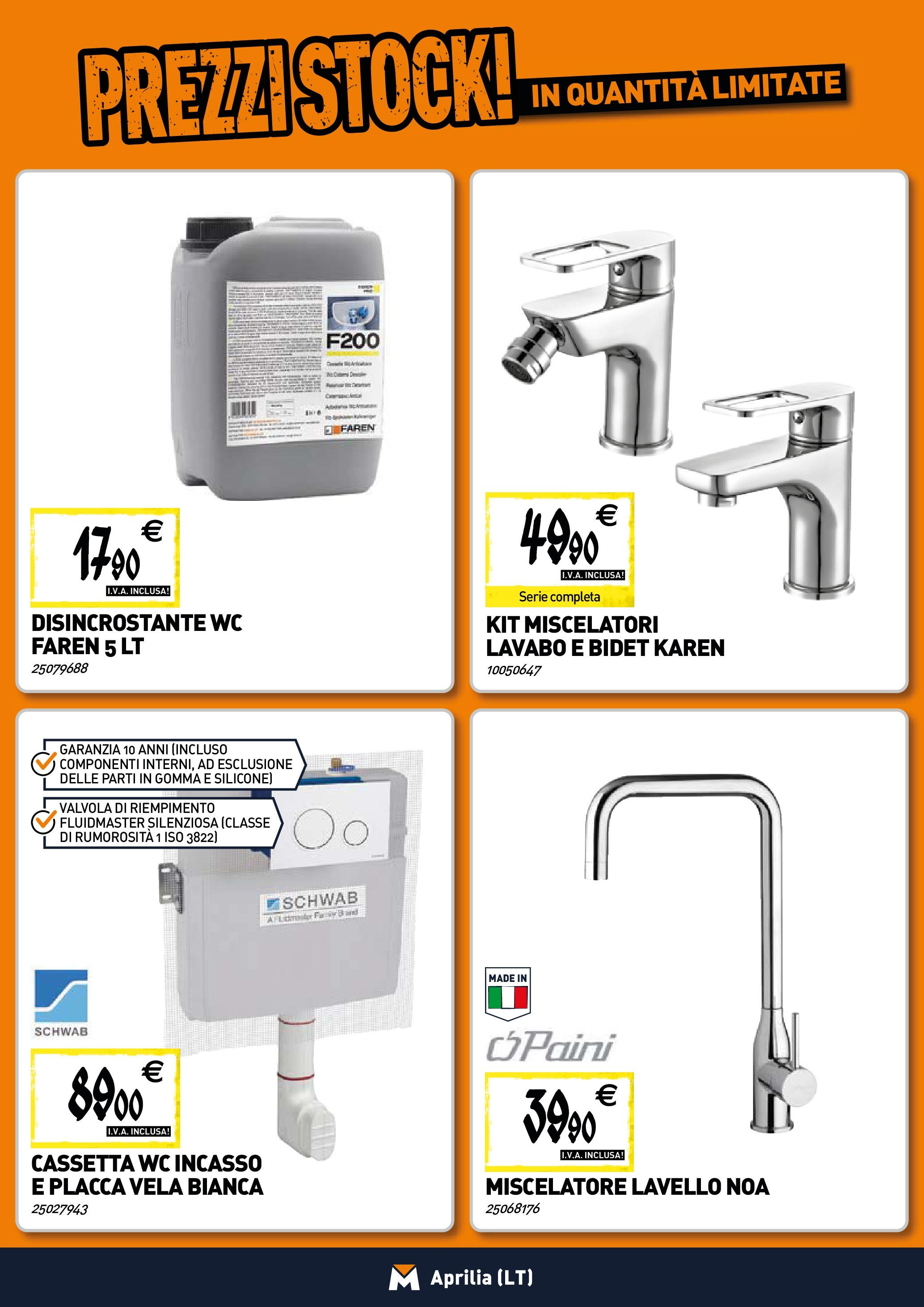 TECNOMAT - Straordinari prezzi stock! dal 25/06/2025 anteprima > nuovo offerte!β³ | Pagina: 4 | Prodotti: Lavello, Miscelatore, Silicone, WC Nuovo TECNOMAT - Straordinari prezzi stock! dal 25/06/2025 > offerte anteprima ποΈ | Pagina: 4 | Prodotti: Lavello, Miscelatore, Silicone, WC