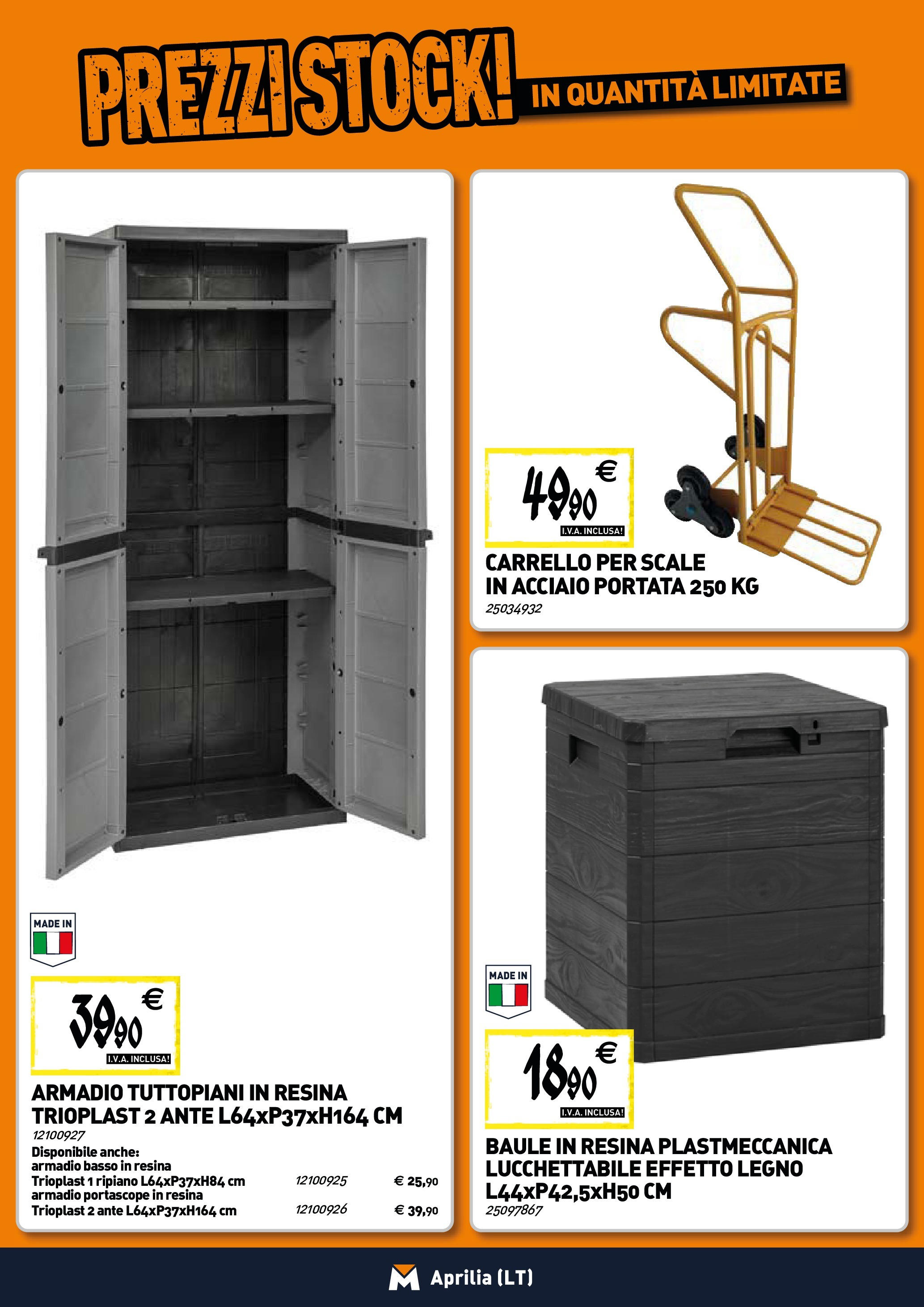 TECNOMAT - Straordinari prezzi stock! dal 25/06/2025 anteprima > nuovo offerte!β³ | Pagina: 19 | Prodotti: Ripiano, Carrello, Baule, Armadio Nuovo TECNOMAT - Straordinari prezzi stock! dal 25/06/2025 > offerte anteprima ποΈ | Pagina: 19 | Prodotti: Ripiano, Carrello, Baule, Armadio
