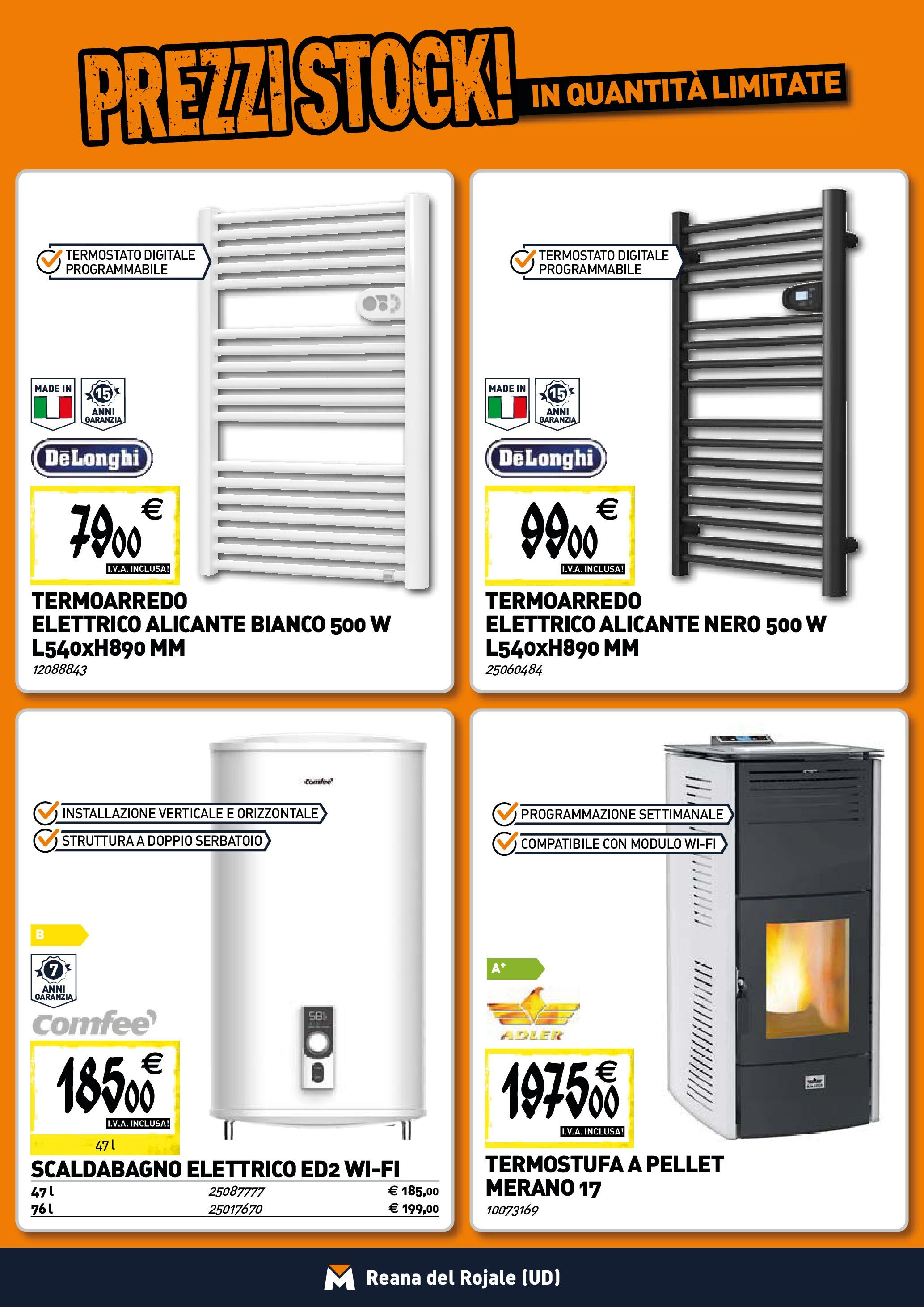 TECNOMAT - Straordinari prezzi stock! dal 25/06/2025 anteprima > nuovo offerte!β³ | Pagina: 7 | Prodotti: Pellet, Scaldabagno Nuovo TECNOMAT - Straordinari prezzi stock! dal 25/06/2025 > offerte anteprima ποΈ | Pagina: 7 | Prodotti: Pellet, Scaldabagno