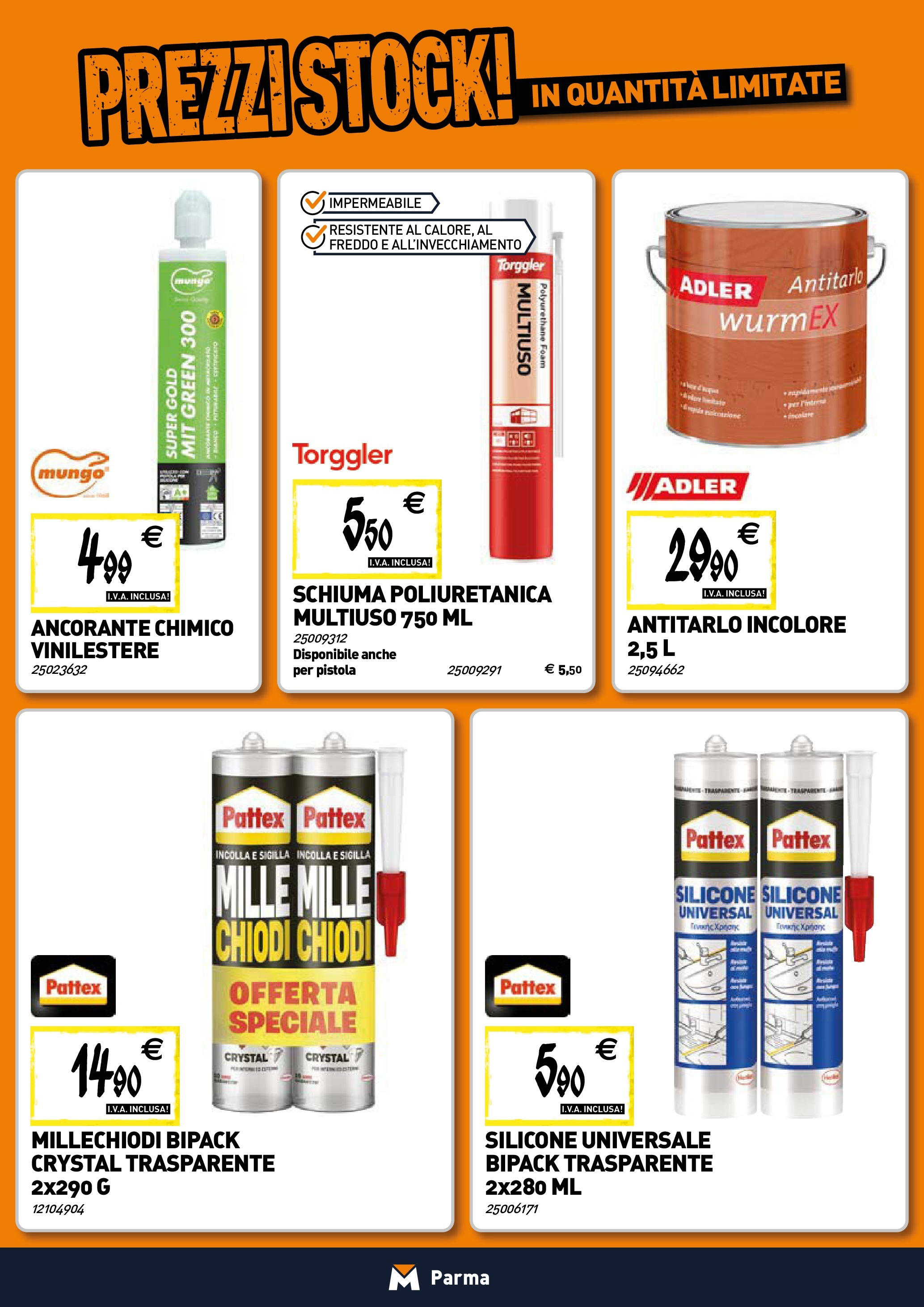 TECNOMAT Parma catalogo dal 25/06/2025 anteprima > nuovo offerte!β³ | Pagina: 13 | Prodotti: Chiodi, Silicone Nuovo TECNOMAT Parma catalogo dal 25/06/2025 > offerte anteprima ποΈ | Pagina: 13 | Prodotti: Chiodi, Silicone