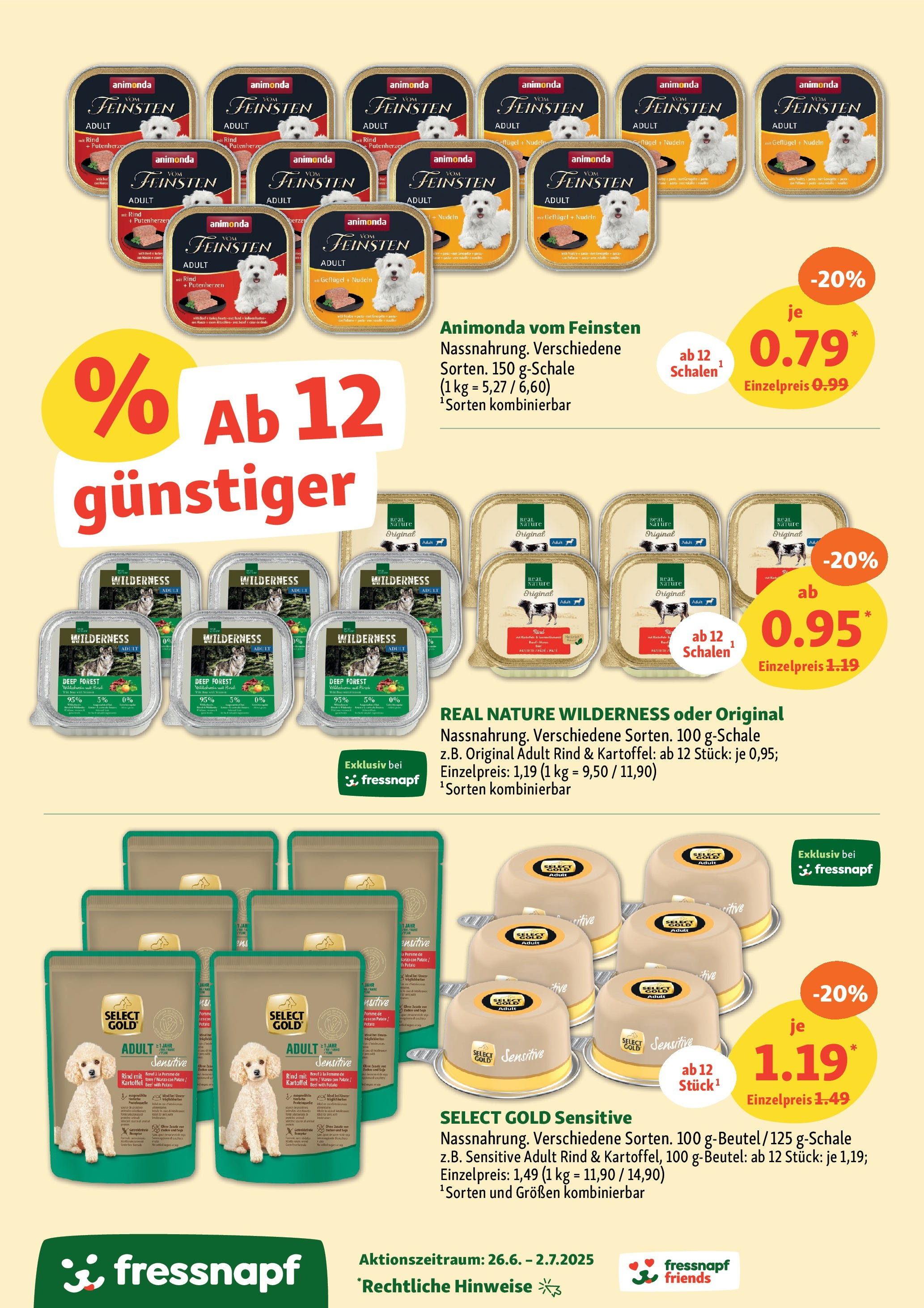 Fressnapf Prospekt (ab 26.06.2025) zum Blättern | Seite: 8 | Produkte: Nudeln