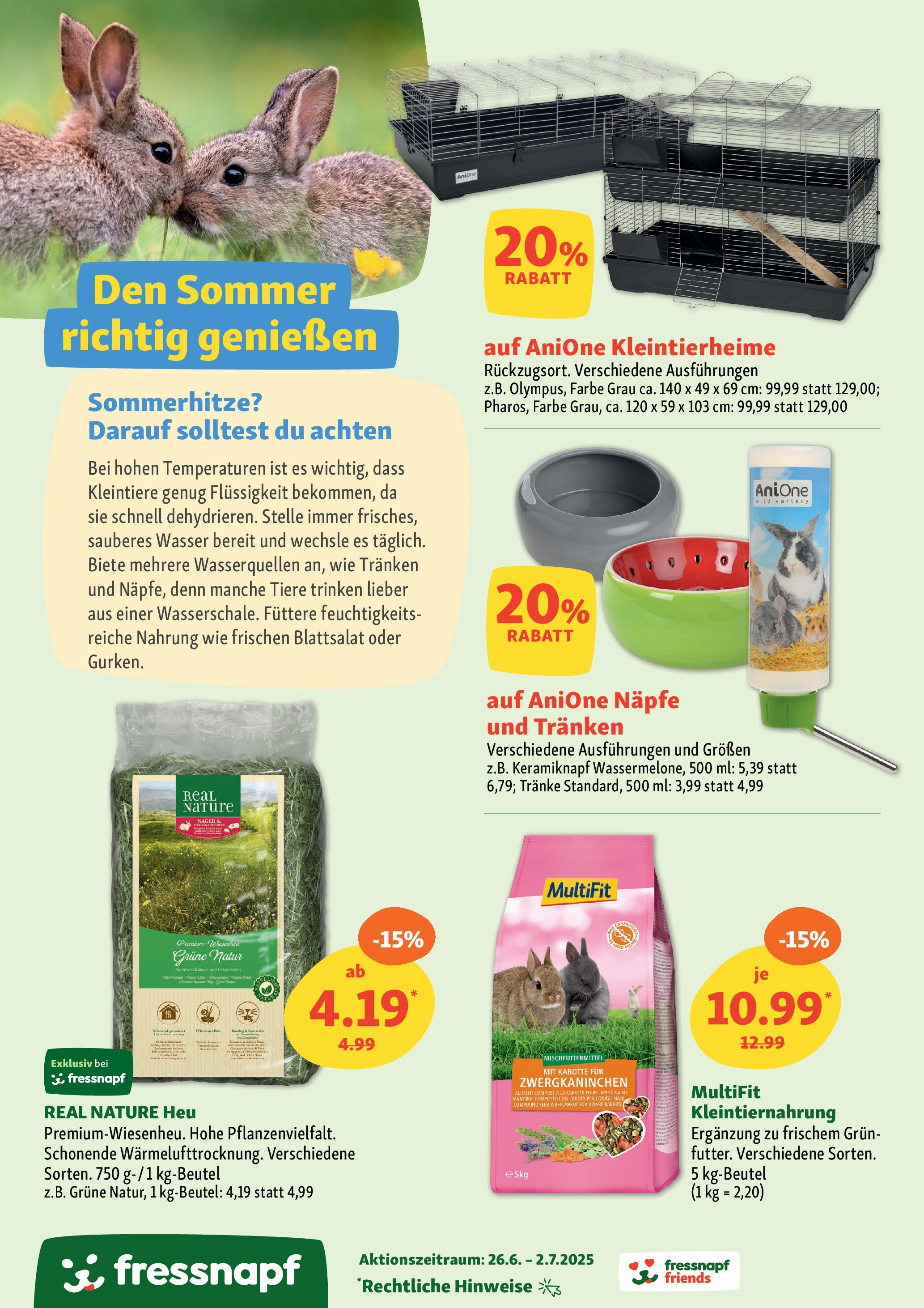 Fressnapf Prospekt (ab 26.06.2025) zum Blättern | Seite: 11 | Produkte: Wasser, Karotte