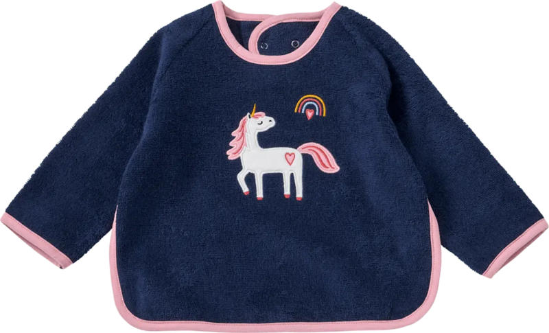 ALANA Lätzchen mit Ärmel & Einhorn-Motiv, blau