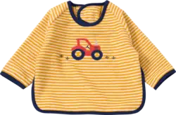 ALANA Lätzchen mit Ärmel & mit Traktor-Motiv, gelb