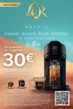 Connexion 30€ remboursés pour l'achat d'une machine L'Or Barista Absolu - au 31.08.2025