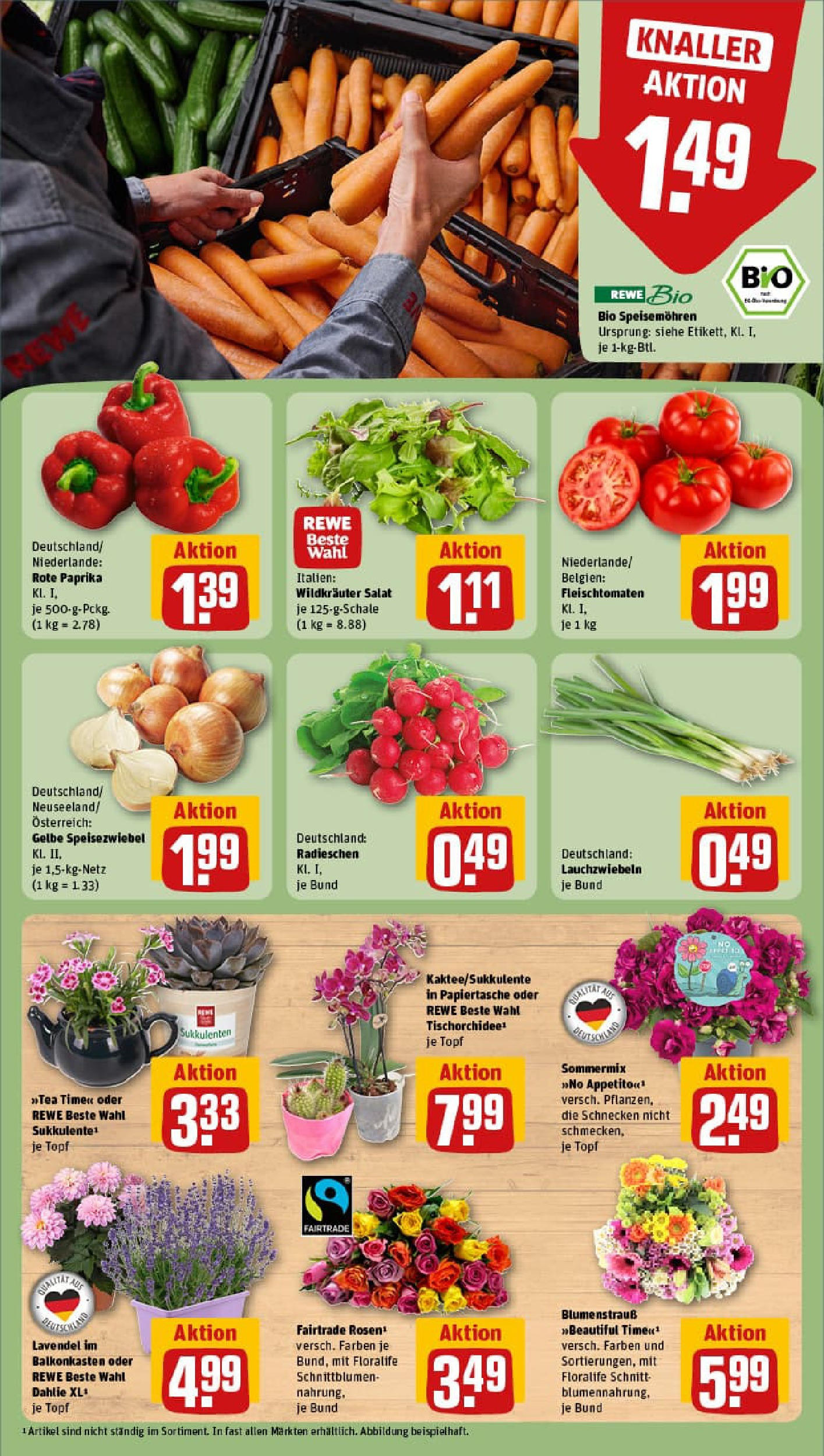 REWE Prospekt ab 29.06.2025 zum Blättern » Angebote | Seite: 9 | Produkte: Paprika, Lavendel, Salat