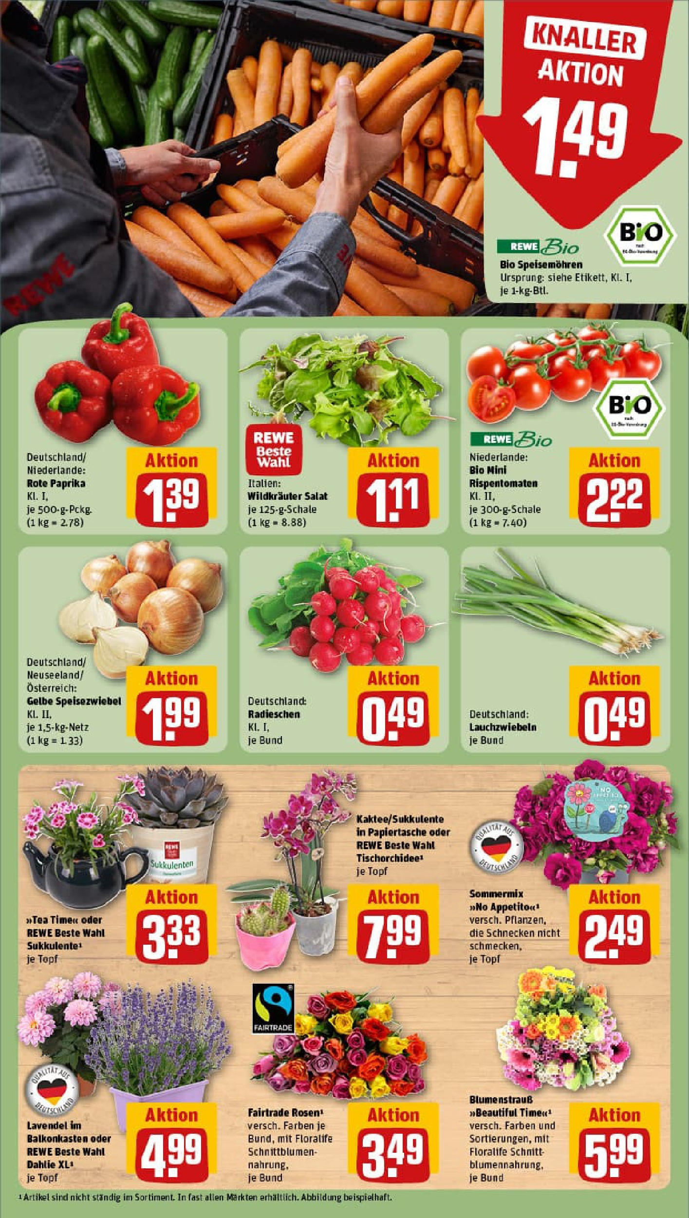 REWE Prospekt ab 29.06.2025 zum Blättern » Angebote | Seite: 9 | Produkte: Paprika, Lavendel, Salat
