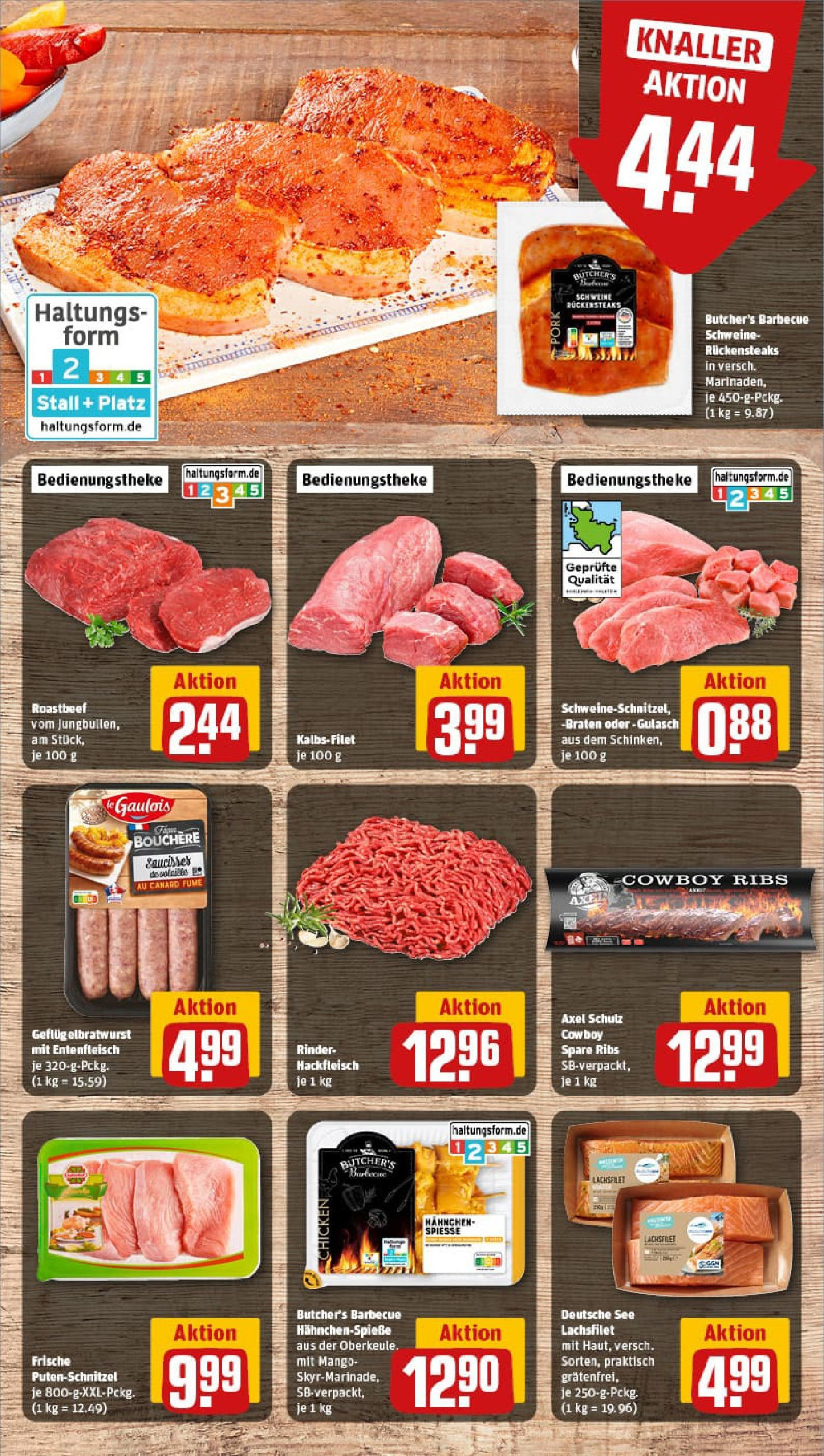 REWE Prospekt ab 29.06.2025 zum Blättern » Angebote | Seite: 10 | Produkte: Spare ribs, Spieße, Roastbeef, Hackfleisch