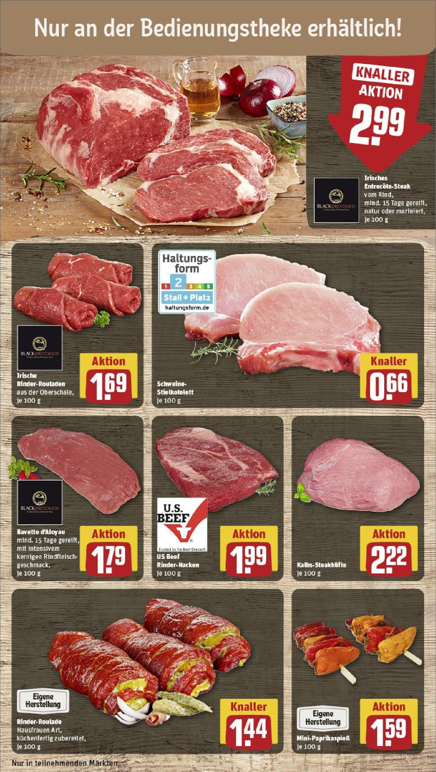 REWE Prospekt ab 29.06.2025 zum Blättern » Angebote | Seite: 12 | Produkte: Rinderrouladen, Rindfleisch, Steak