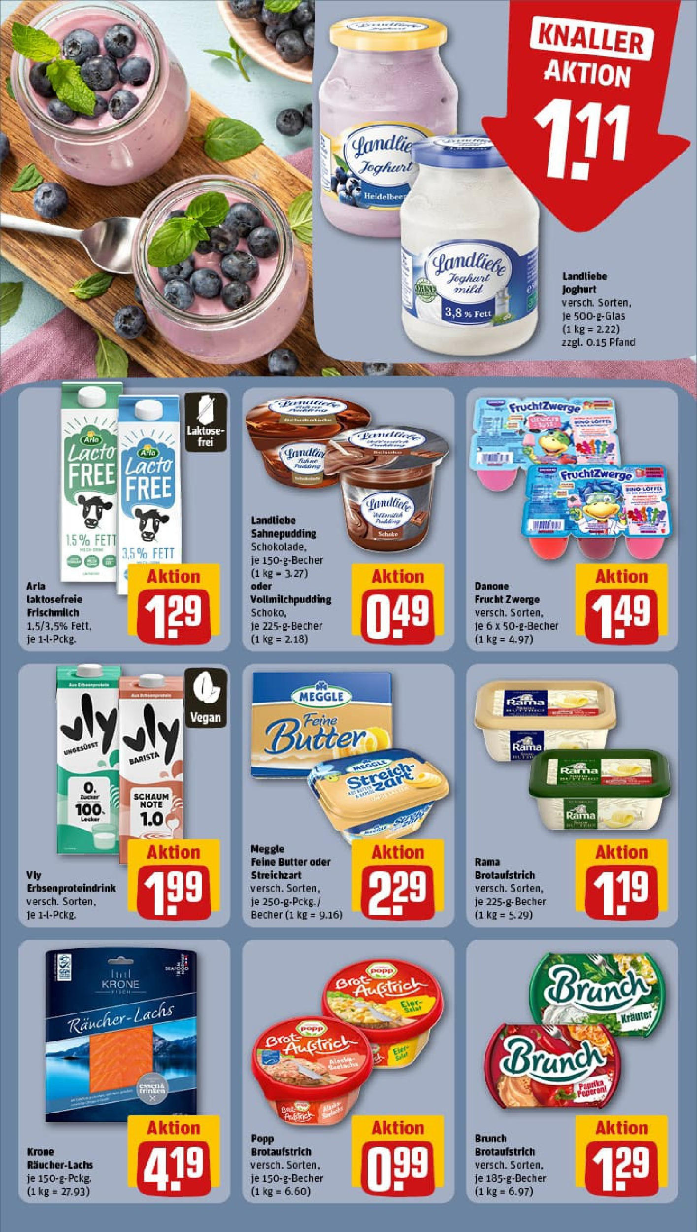 REWE Prospekt ab 29.06.2025 zum Blättern » Angebote | Seite: 15 | Produkte: Butter, Pudding, Landliebe joghurt, Brot