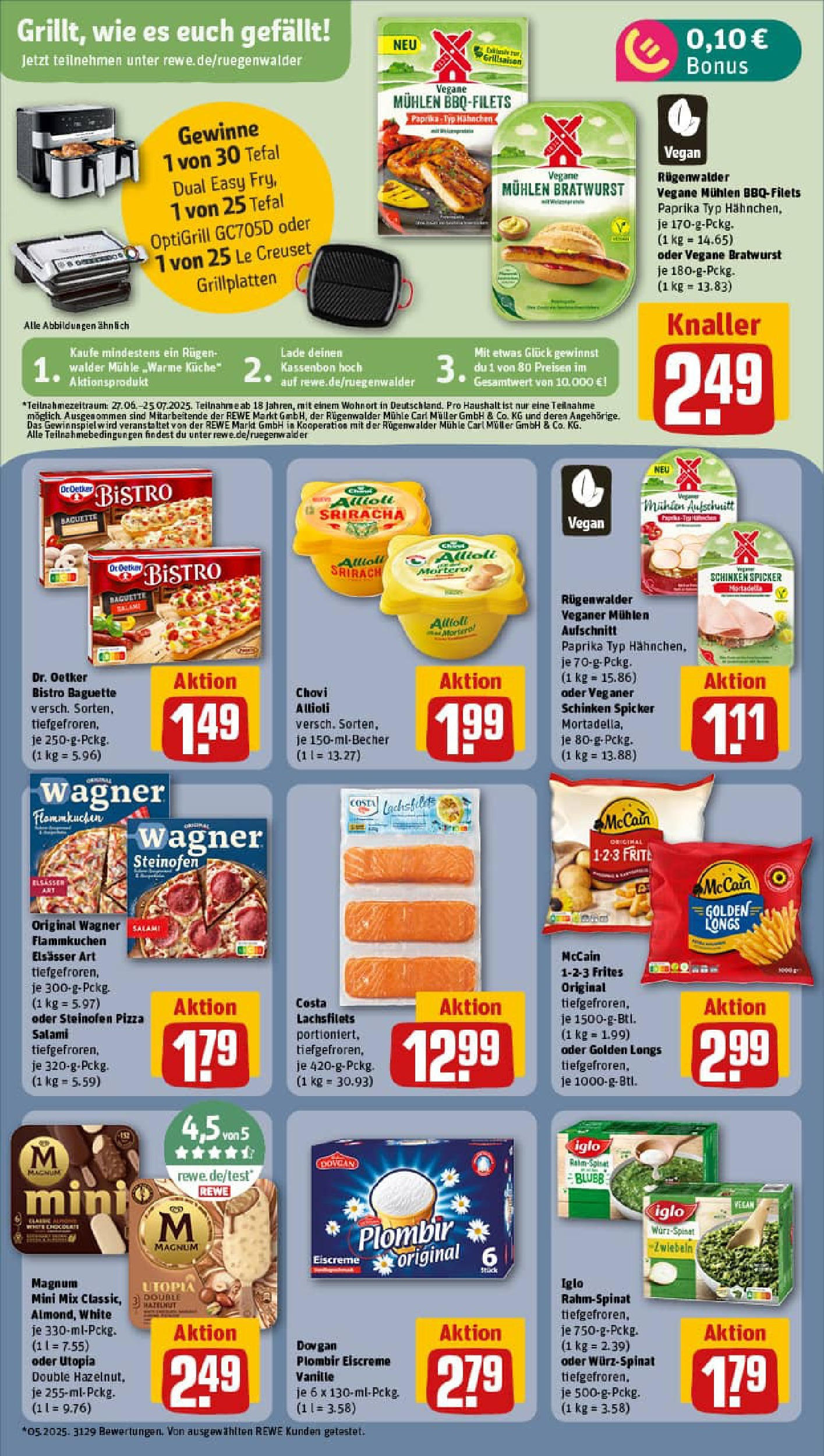 REWE Prospekt ab 29.06.2025 zum Blättern » Angebote | Seite: 16 | Produkte: Iglo, Küche, McCain, Salami