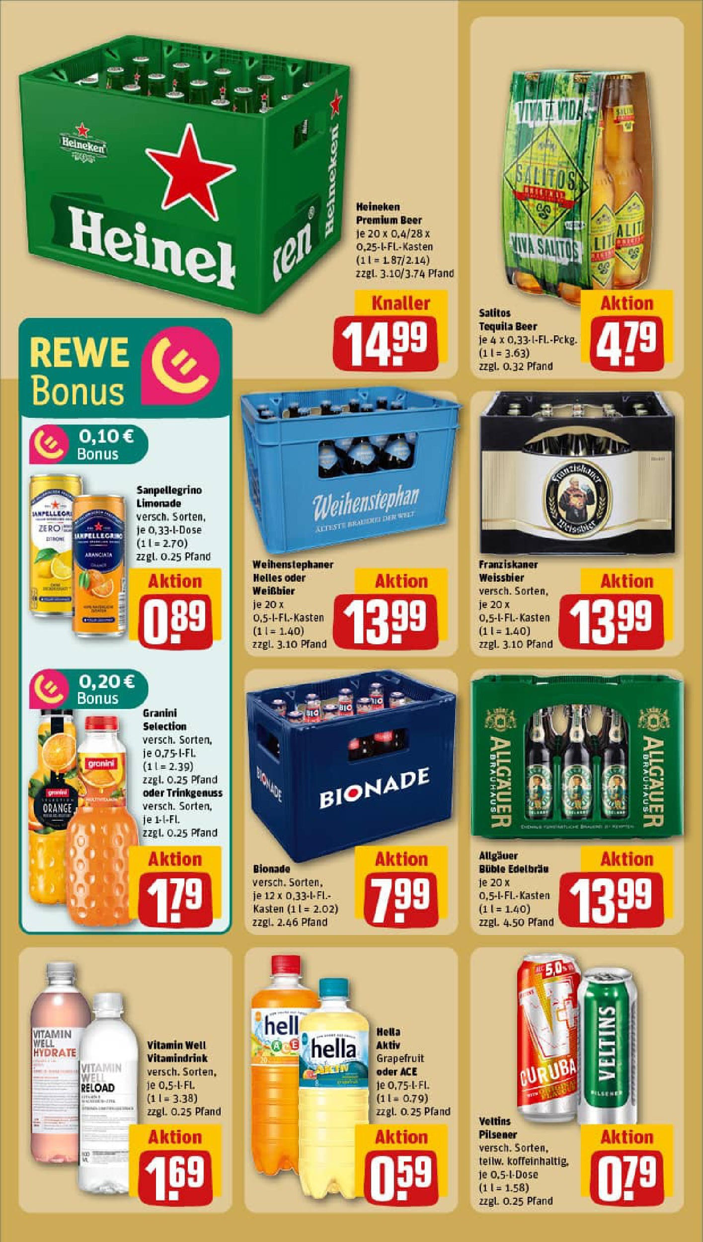 REWE Prospekt ab 29.06.2025 zum Blättern » Angebote | Seite: 20 | Produkte: Weißbier, Hella, Granini, Veltins