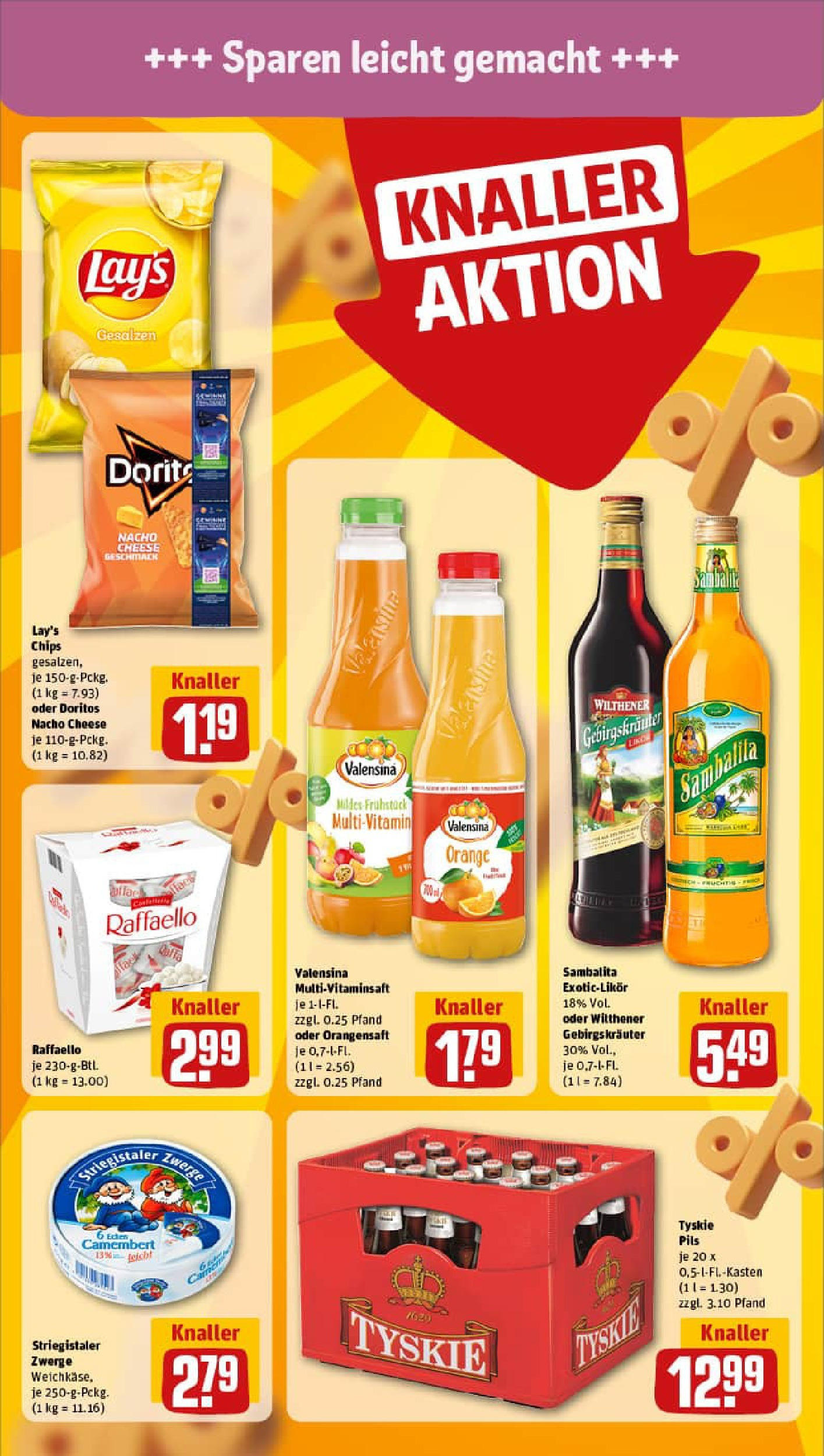 REWE Prospekt ab 29.06.2025 zum Blättern » Angebote | Seite: 22 | Produkte: Raffaello, Tyskie, Pils, Valensina