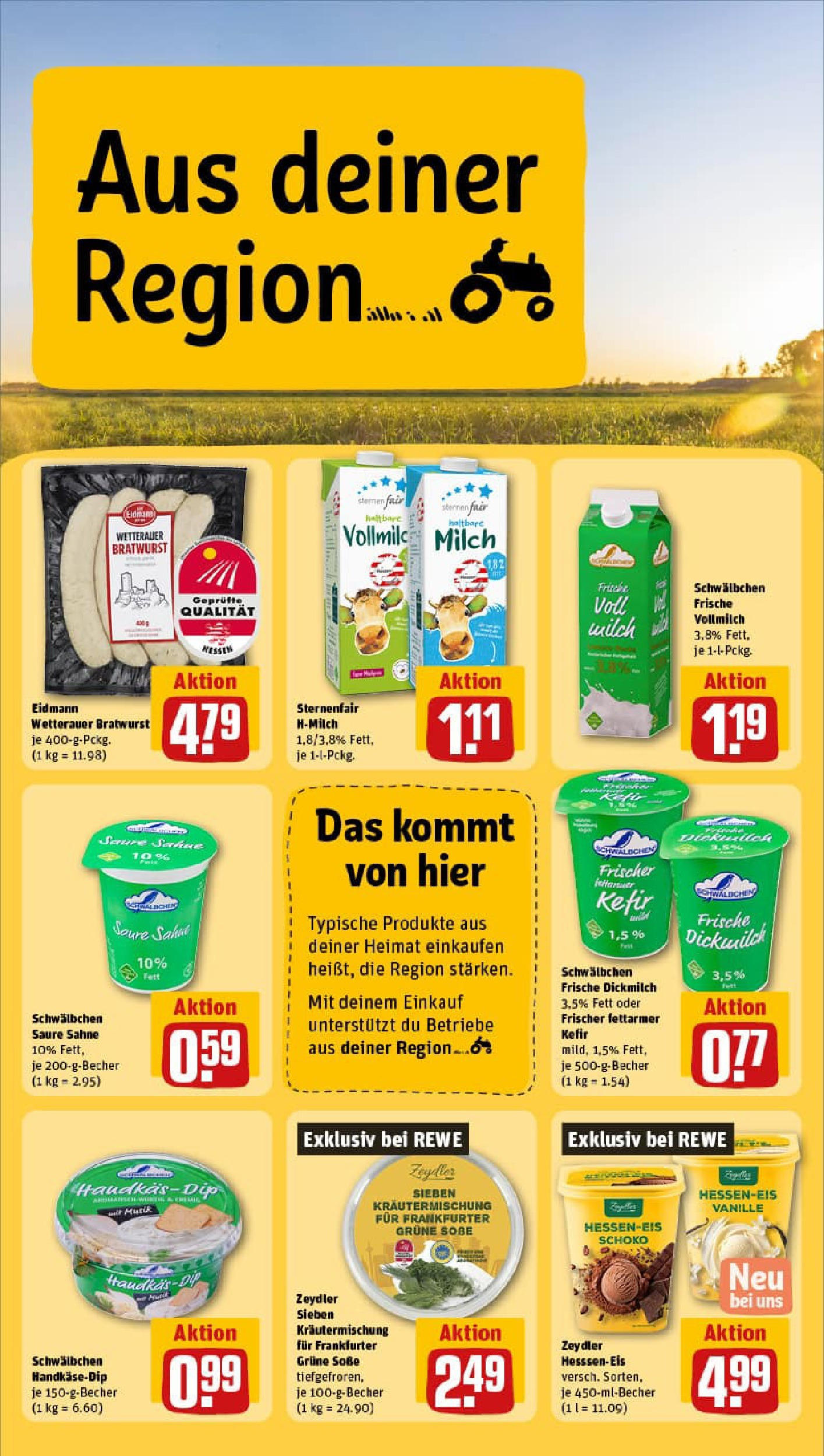 REWE Prospekt ab 29.06.2025 zum Blättern » Angebote | Seite: 26 | Produkte: Bett, Bratwurst, Soße, Sahne