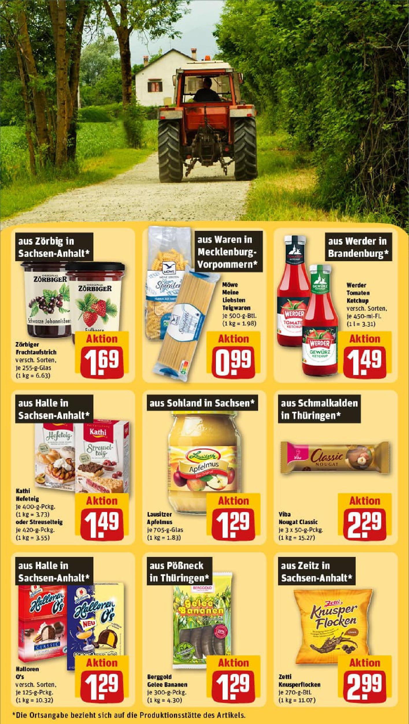REWE Prospekt ab 29.06.2025 zum Blättern » Angebote | Seite: 29 | Produkte: Bananen, Apple, Pasta, Ketchup