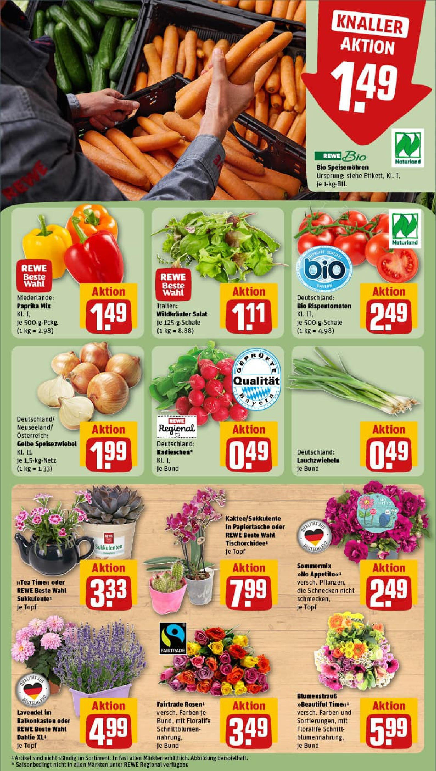 REWE Prospekt ab 29.06.2025 zum Blättern » Angebote | Seite: 9 | Produkte: Paprika, Lavendel, Salat