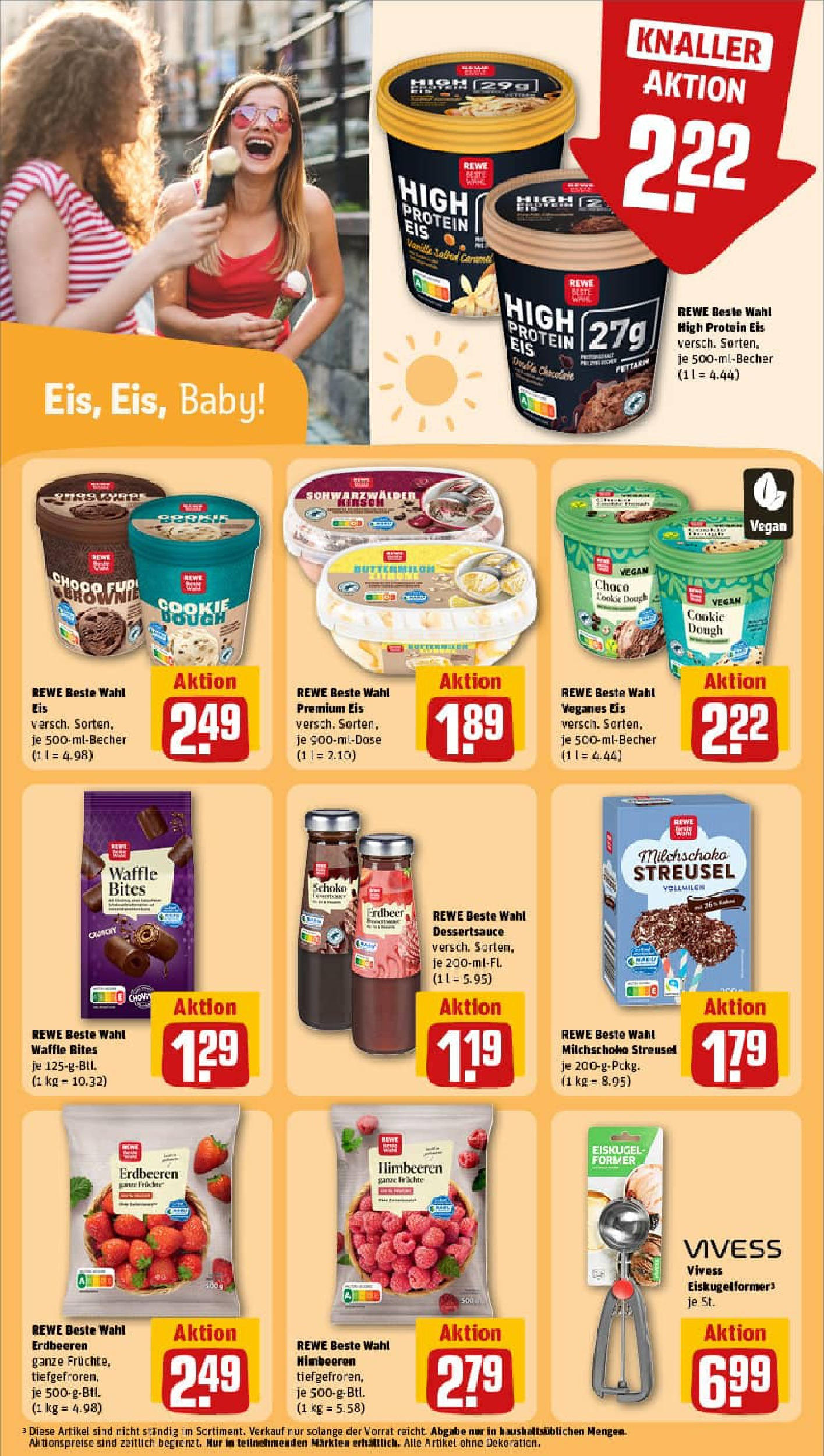 REWE Prospekt ab 29.06.2025 zum Blättern » Angebote | Seite: 25 | Produkte: Himbeeren, Erdbeeren, Eis