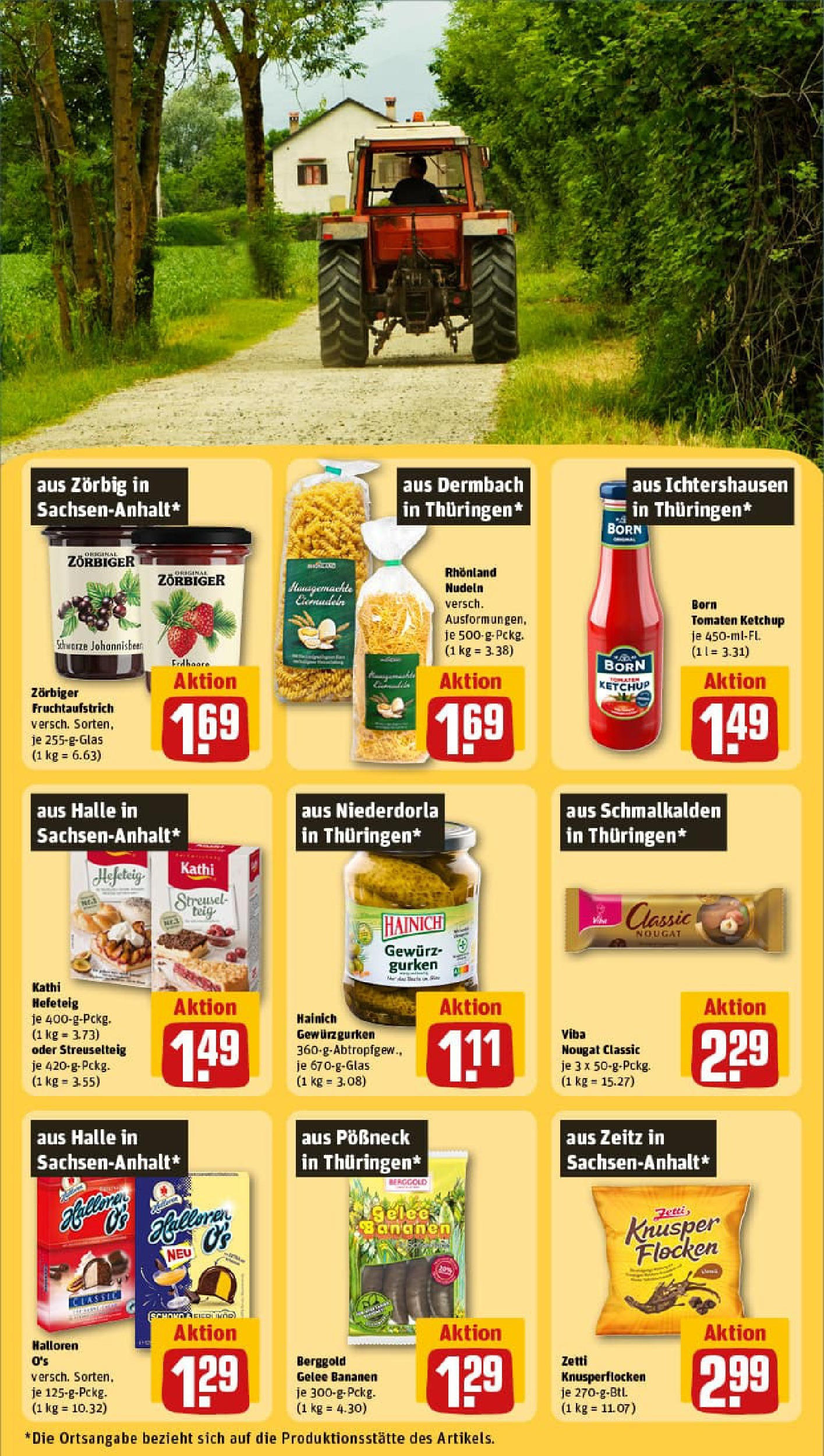 REWE Prospekt ab 29.06.2025 zum Blättern » Angebote | Seite: 27 | Produkte: Bananen, Nudeln, Ketchup, Gurken