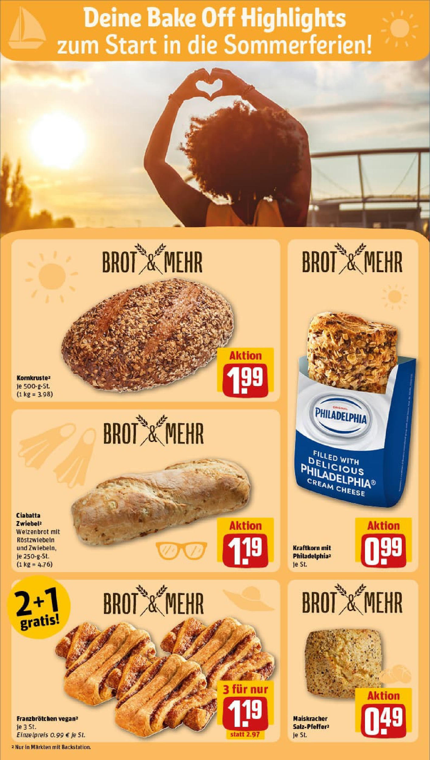 REWE Prospekt ab 29.06.2025 zum Blättern » Angebote | Seite: 12 | Produkte: Philadelphia, Brot