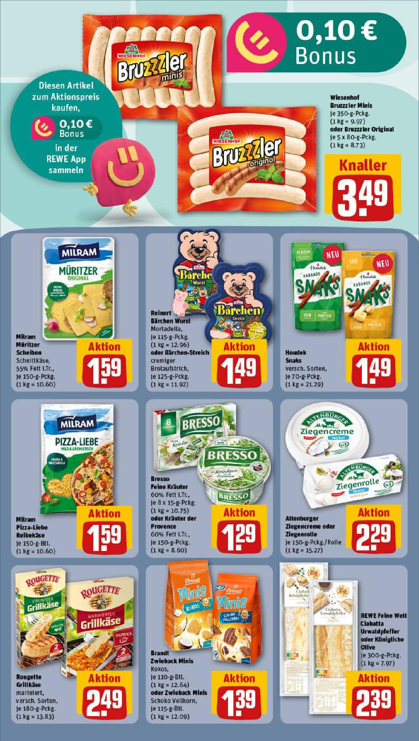 REWE Prospekt ab 29.06.2025 zum Blättern » Angebote | Seite: 14 | Produkte: Paprika, Pfeffer, Wurst, Reibekase