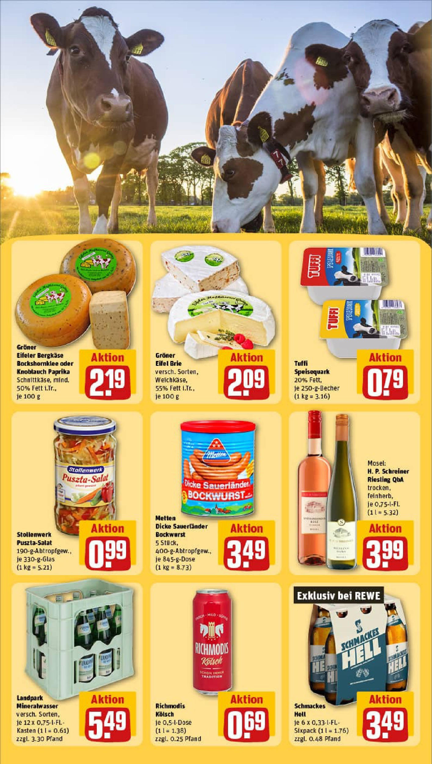 REWE Prospekt ab 29.06.2025 zum Blättern » Angebote | Seite: 29 | Produkte: Bockwurst, Dicke sauerlander bockwurst, Knoblauch, Speisequark