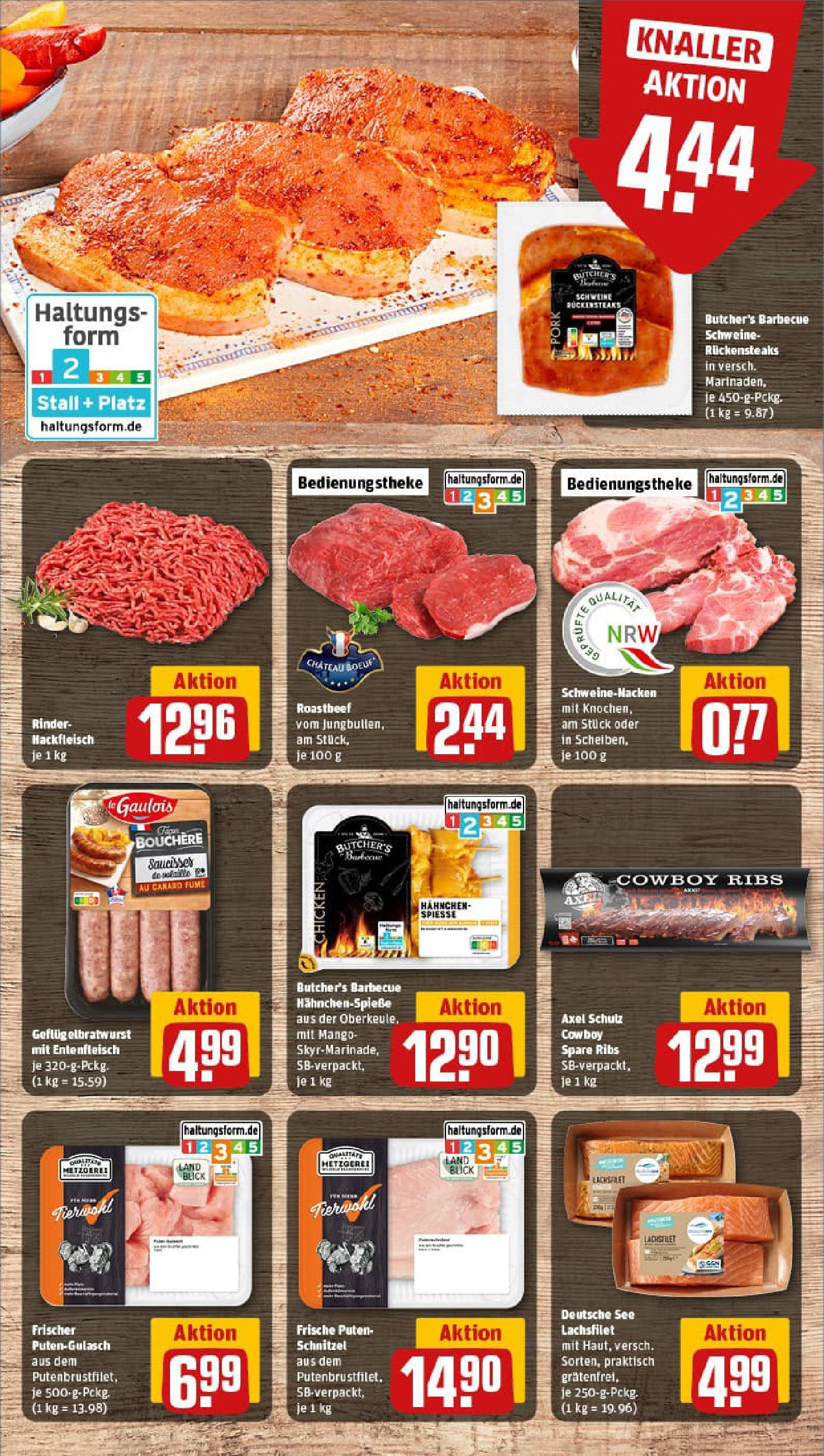 REWE Prospekt ab 29.06.2025 zum Blättern » Angebote | Seite: 10 | Produkte: Spieße, Roastbeef, Mango, Steak