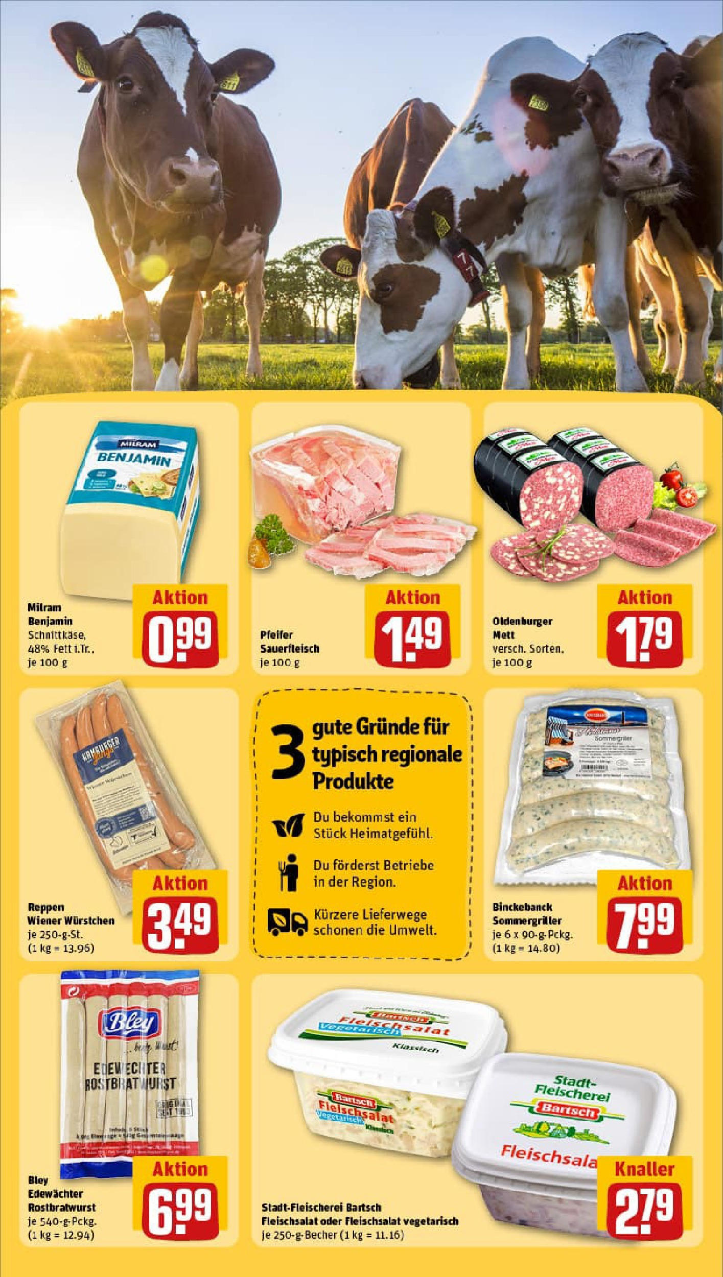 REWE Prospekt ab 29.06.2025 zum Blättern » Angebote | Seite: 23 | Produkte: Wiener wurstchen, Milram, Wurst