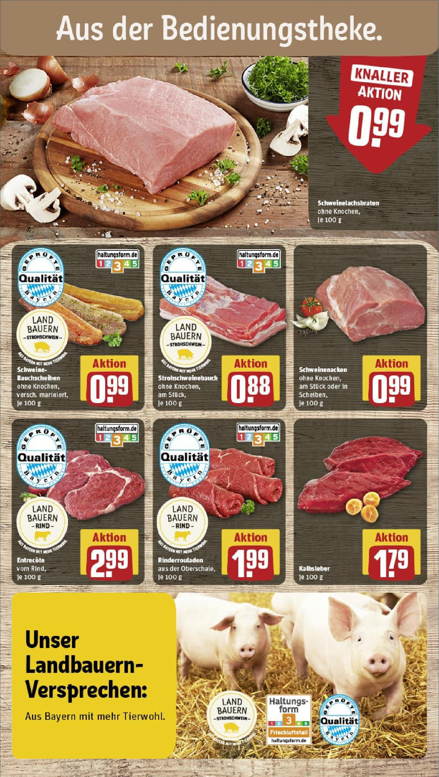 REWE Prospekt ab 29.06.2025 zum Blättern » Angebote | Seite: 12 | Produkte: Rinderrouladen, Schweinenacken, Entrecote, Kalbsleber